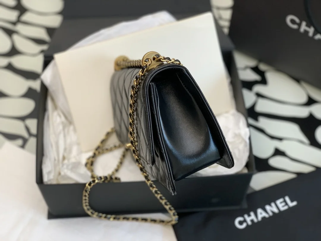 Chanel Boy Chanel double small-ball adjustable mini drawstring 19cm - description_image5