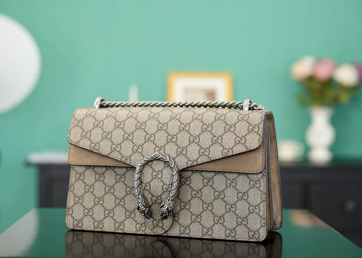 Gucci Dionysus 400249 Khaki 28cm 28x17x9 cm - image2