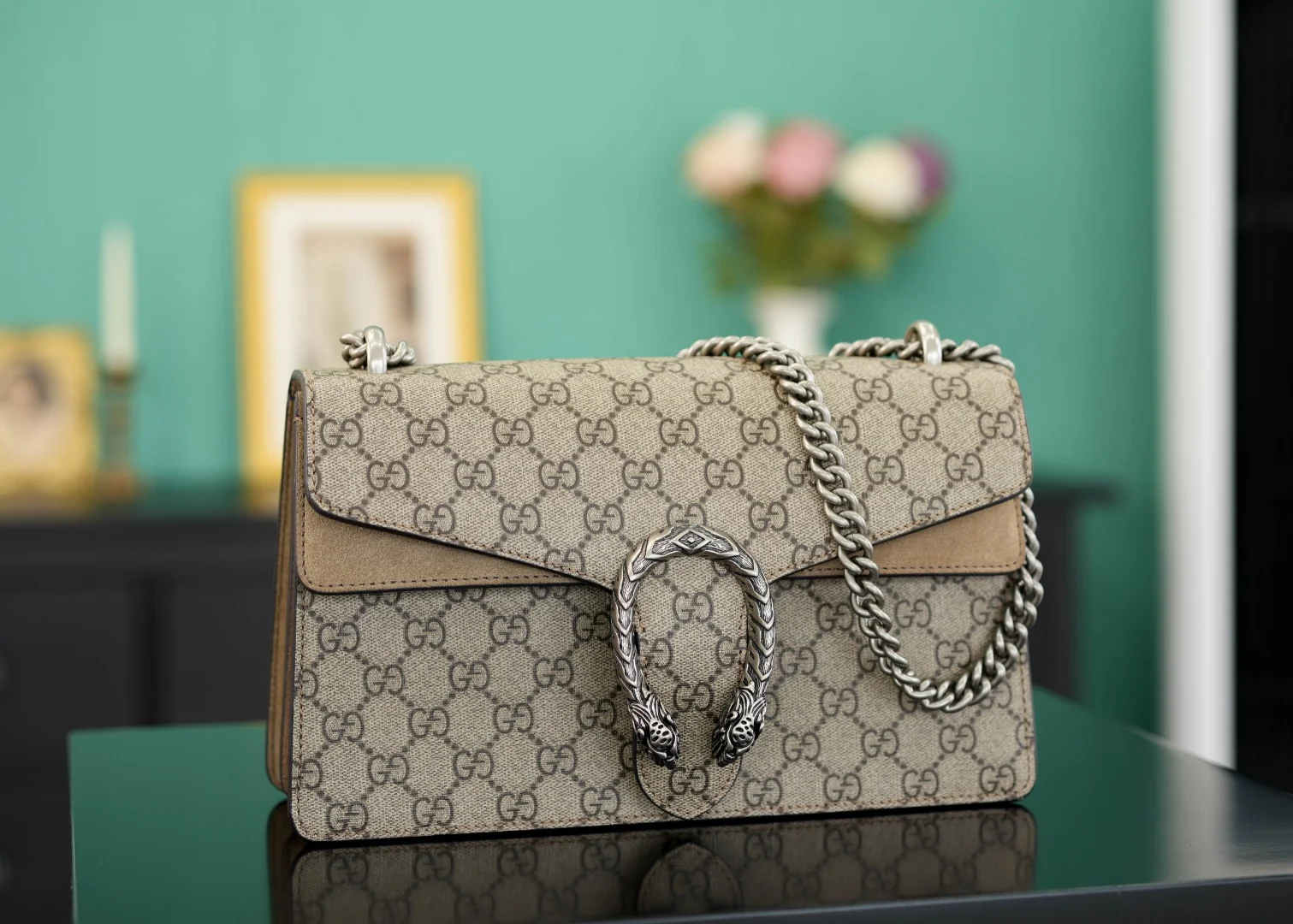 Gucci Dionysus 400249 Khaki 28cm 28x17x9 cm - image8