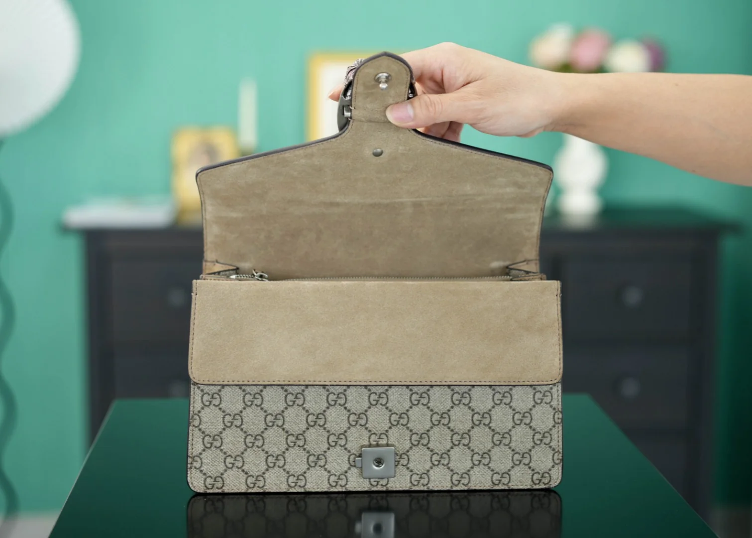 Gucci Dionysus 400249 Khaki 28cm 28x17x9 cm - image9