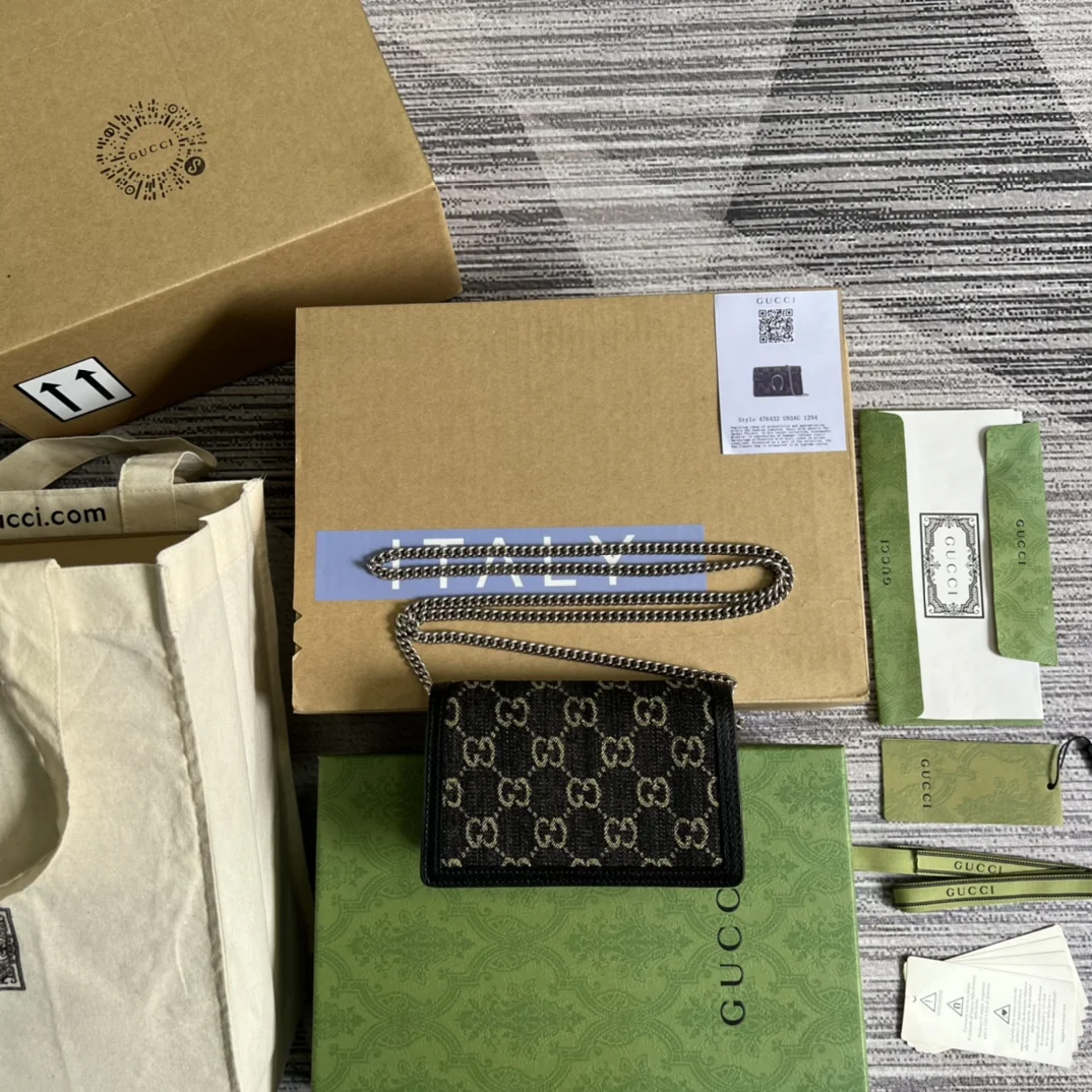 4cm Gucci Dionysus 476432 Black 16.5x10x4 cm - image3