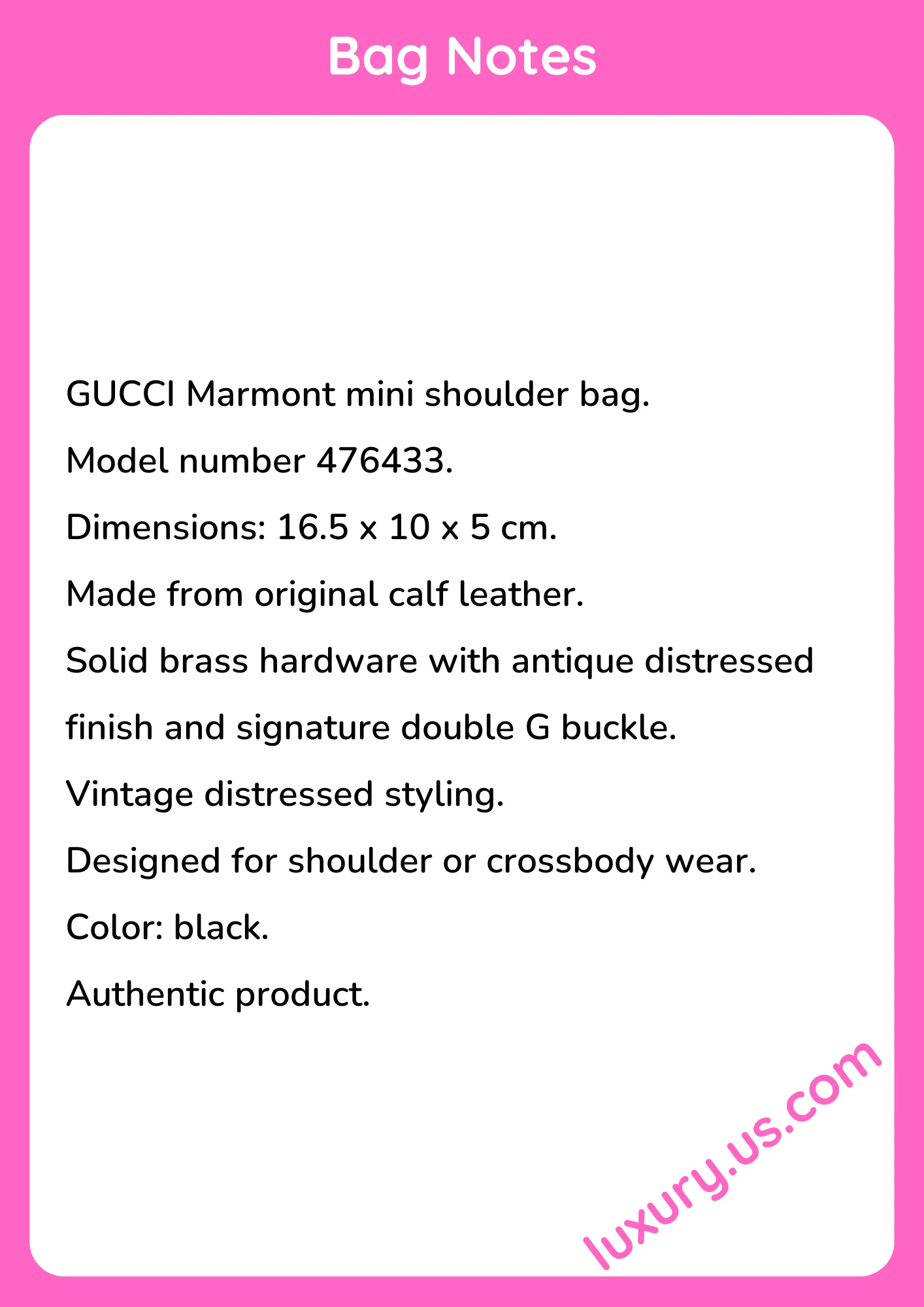 Gucci Marmont shoulder bag classic mini 16.5cm - short_description_image1
