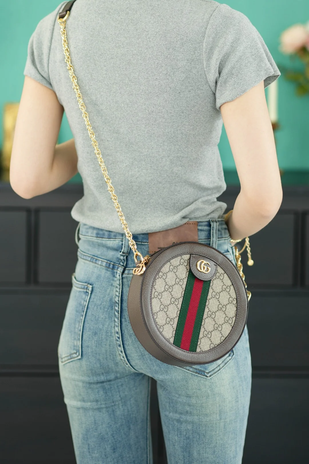Gucci Ophidia GG Round Mini Shoulder Bag 18cm - image9