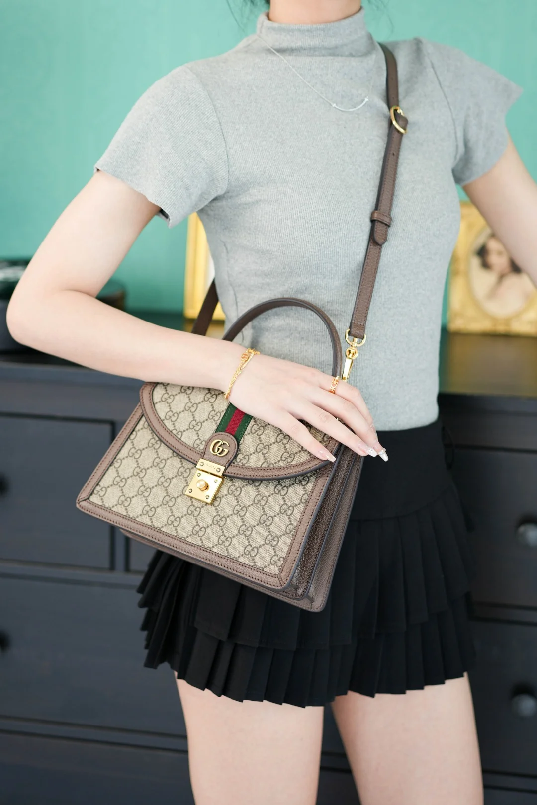 Gucci Ophidia small top-handle crossbody bag 25cm - image4