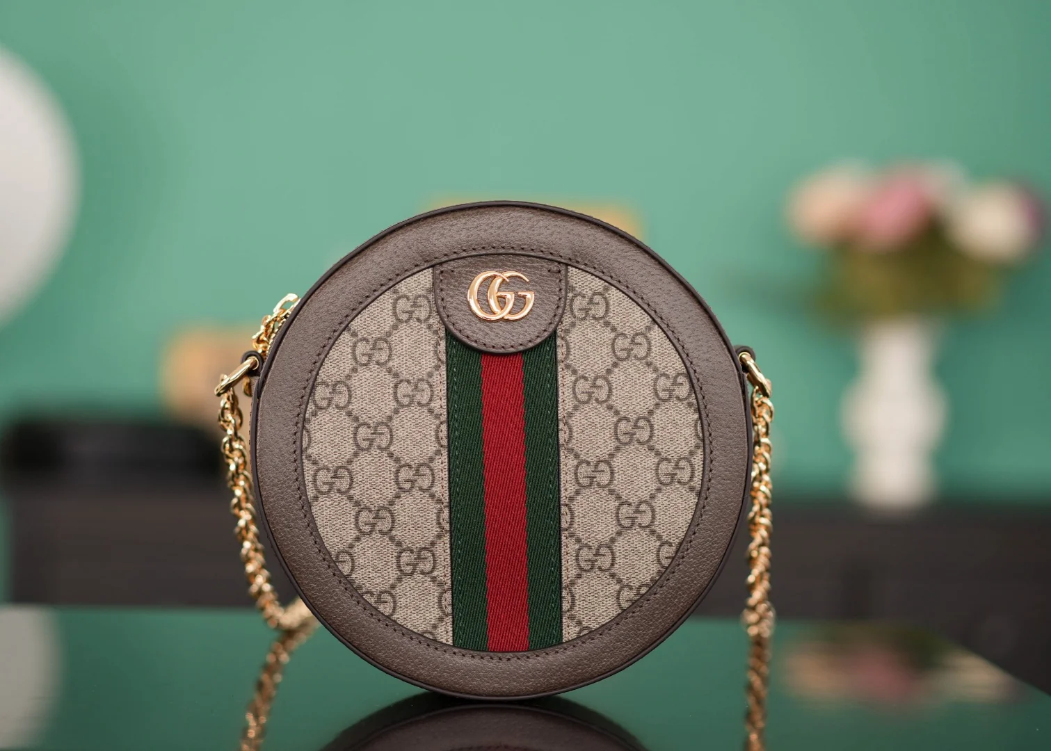 Gucci Ophidia GG Round Mini Shoulder Bag 550618 18cm - image1