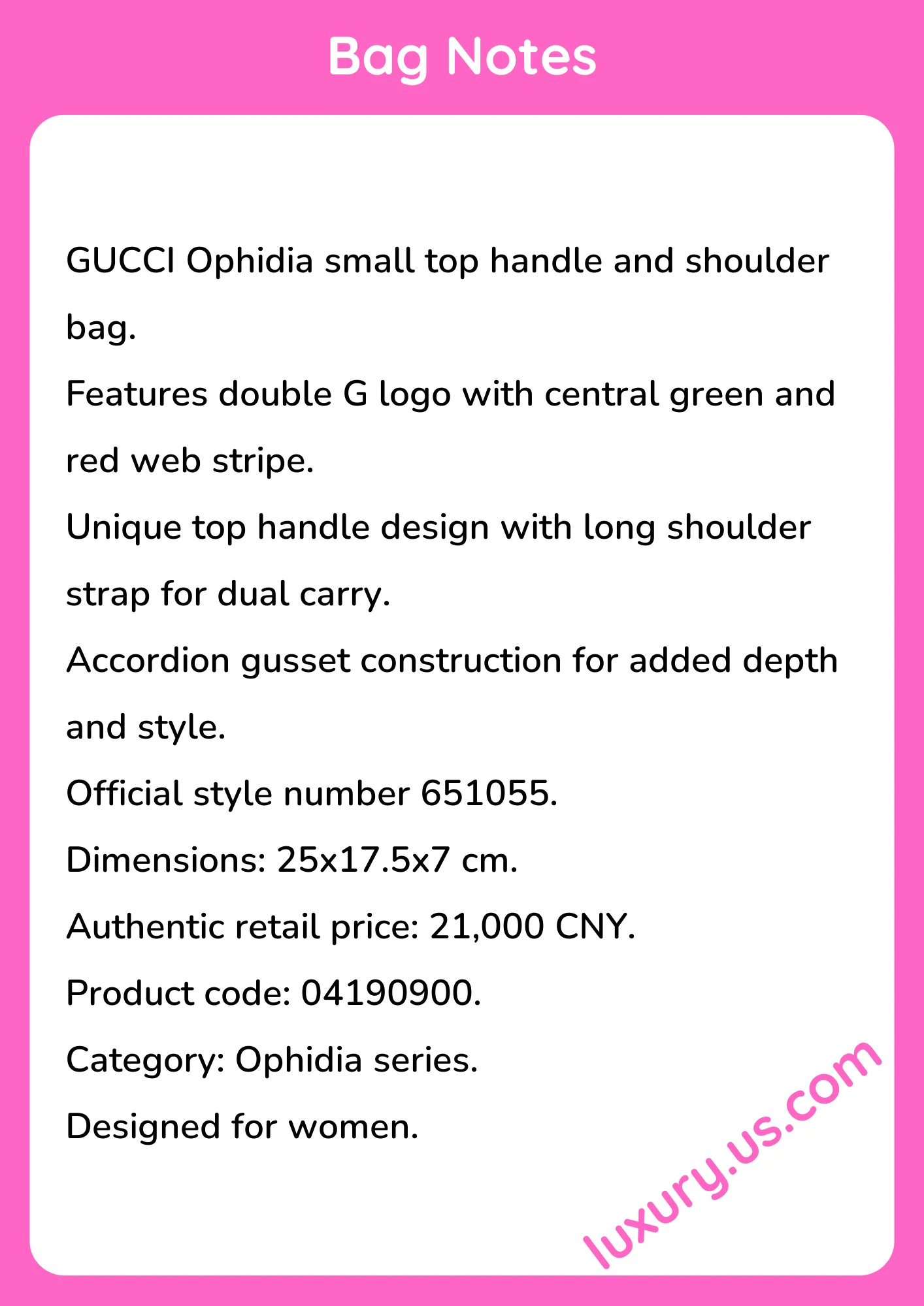 Gucci Ophidia Small Top Handle Bag 25x17.5x7 cm - short_description_image1