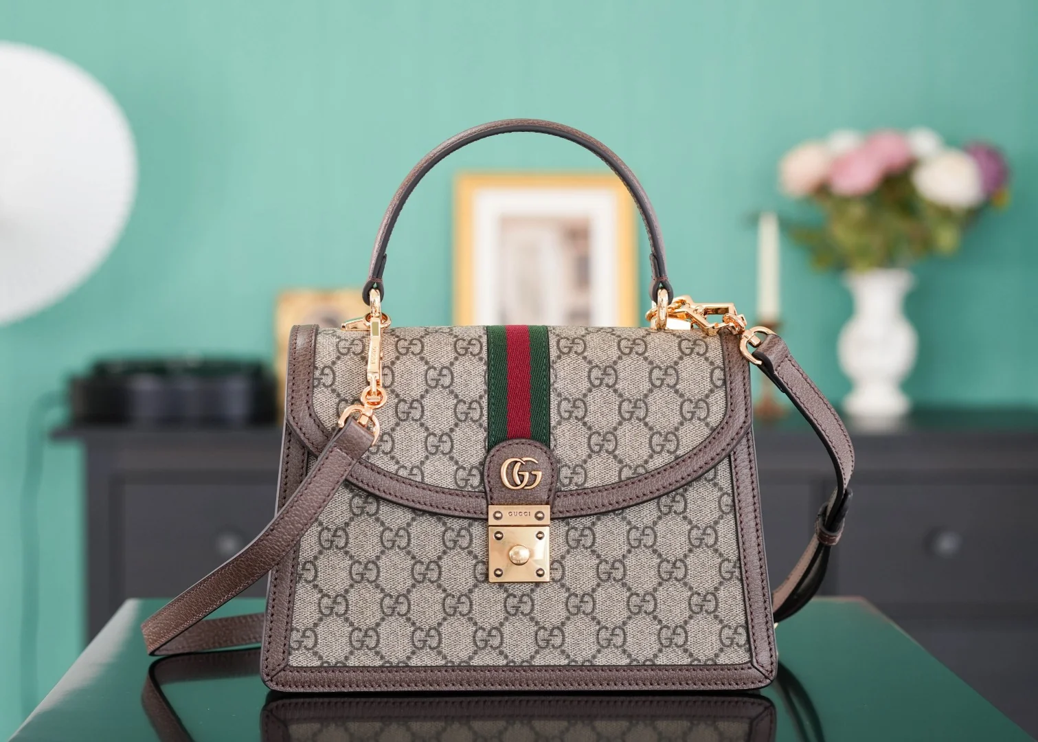 Gucci Ophidia Small Top Handle Bag 25x17.5x7 cm - image9