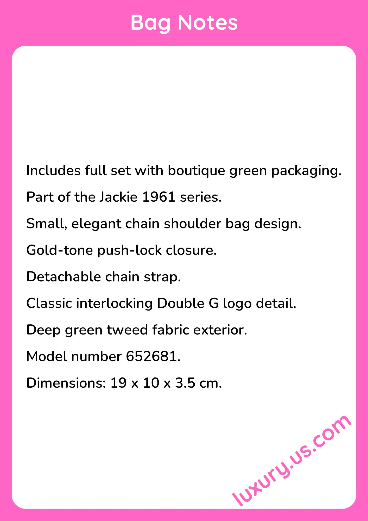 Gucci Jackie 1961 small chain shoulder bag push-lock 19x10x3.5cm - short_description_image1