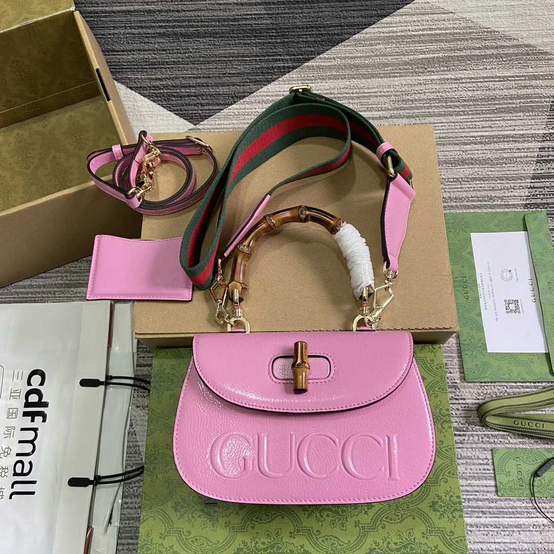 Gucci Bamboo Handbag 675797 15x21x7 cm - image1