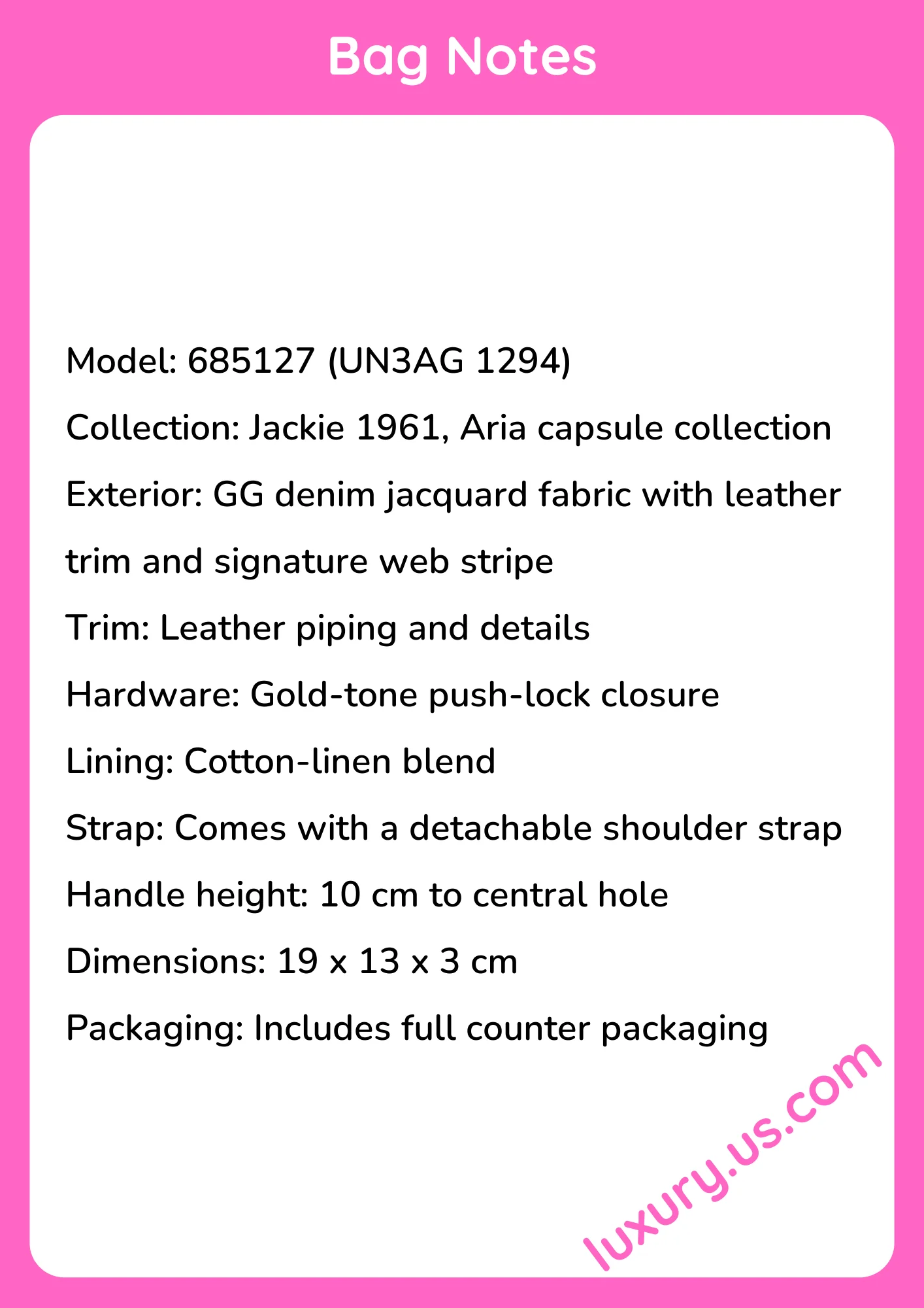 Gucci Jackie 1961 mini shoulder bag 19x13x3 cm - short_description_image1