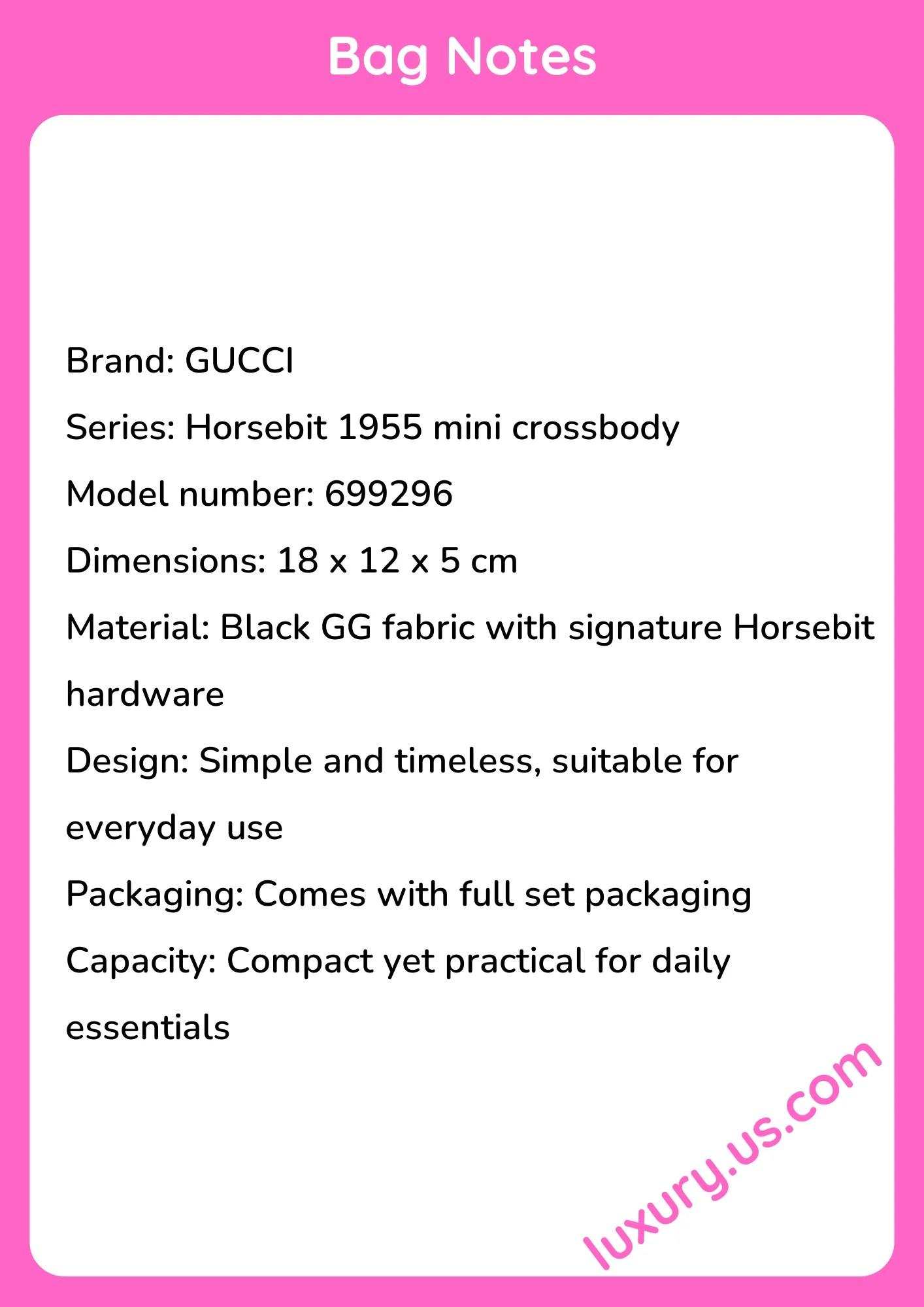 Gucci Horsebit 1955 Mini Crossbody 18x12x5 cm - short_description_image1