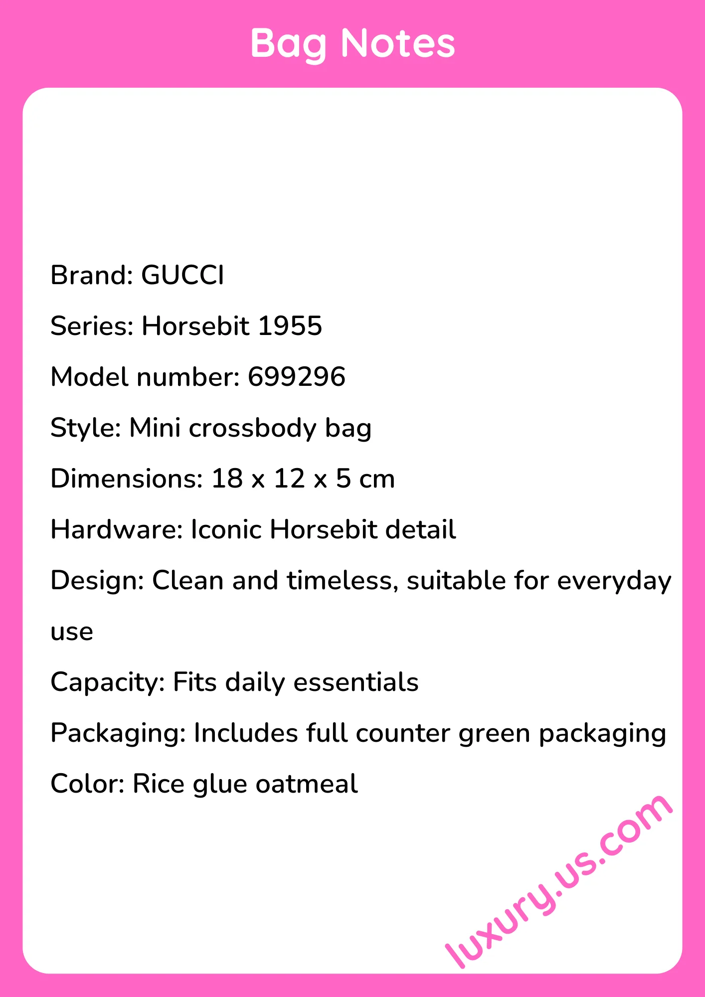 Gucci Horsebit 1955 Mini Crossbody Bag 18x12x5 cm - short_description_image1