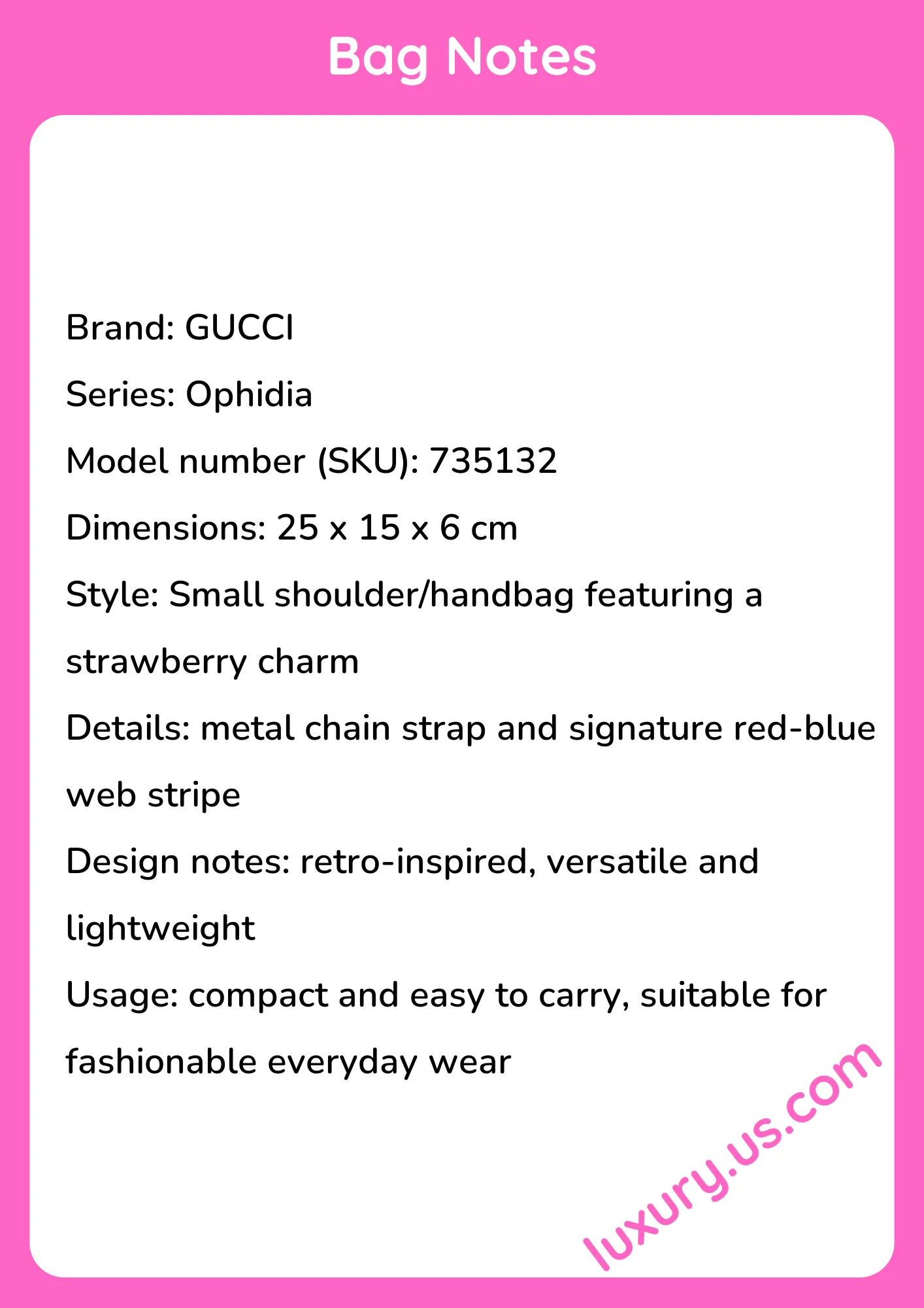Gucci Ophidia Small Shoulder Bag with Strawberry Charm 25x15x6 cm - short_description_image1