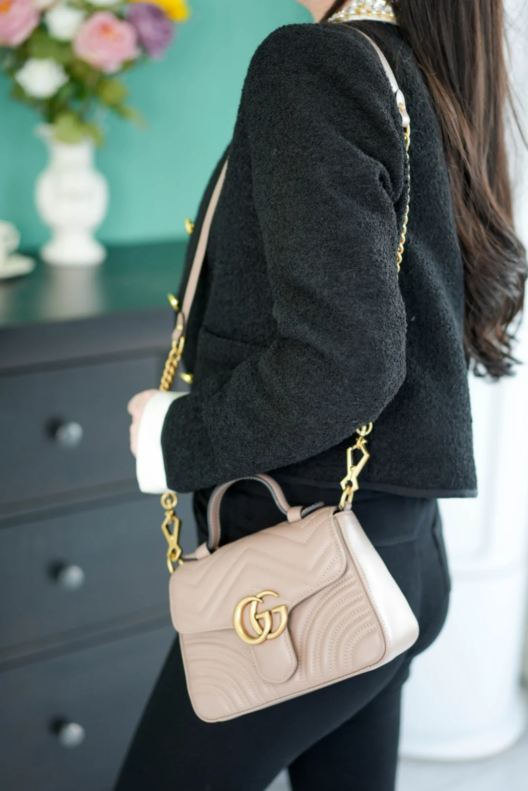 Gucci GG Marmont Quilted Top Handle Messenger Bag 21cm - description_image5