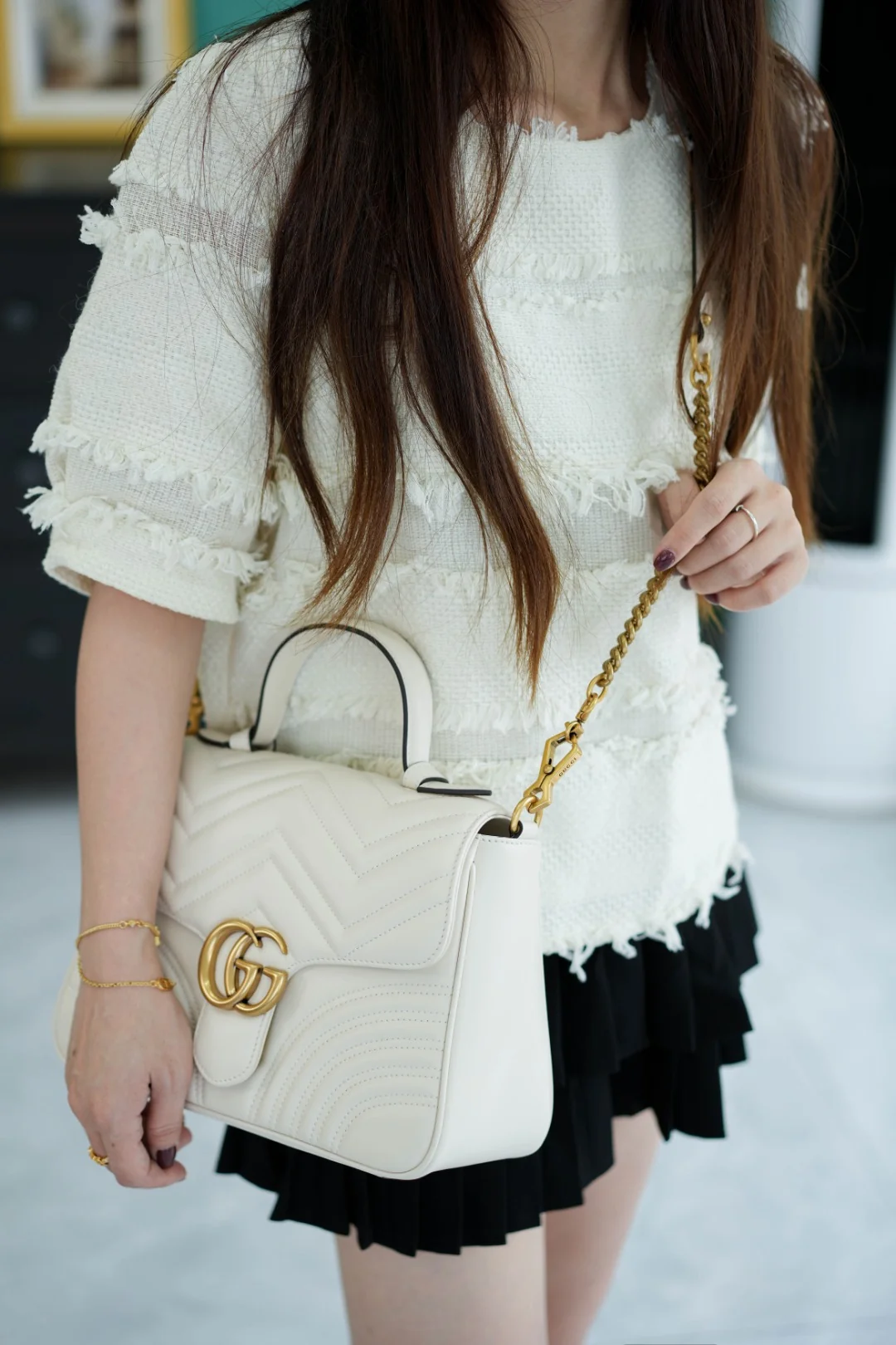 Gucci GG Marmont Quilted Top-Handle Messenger Bag 27cm - description_image6