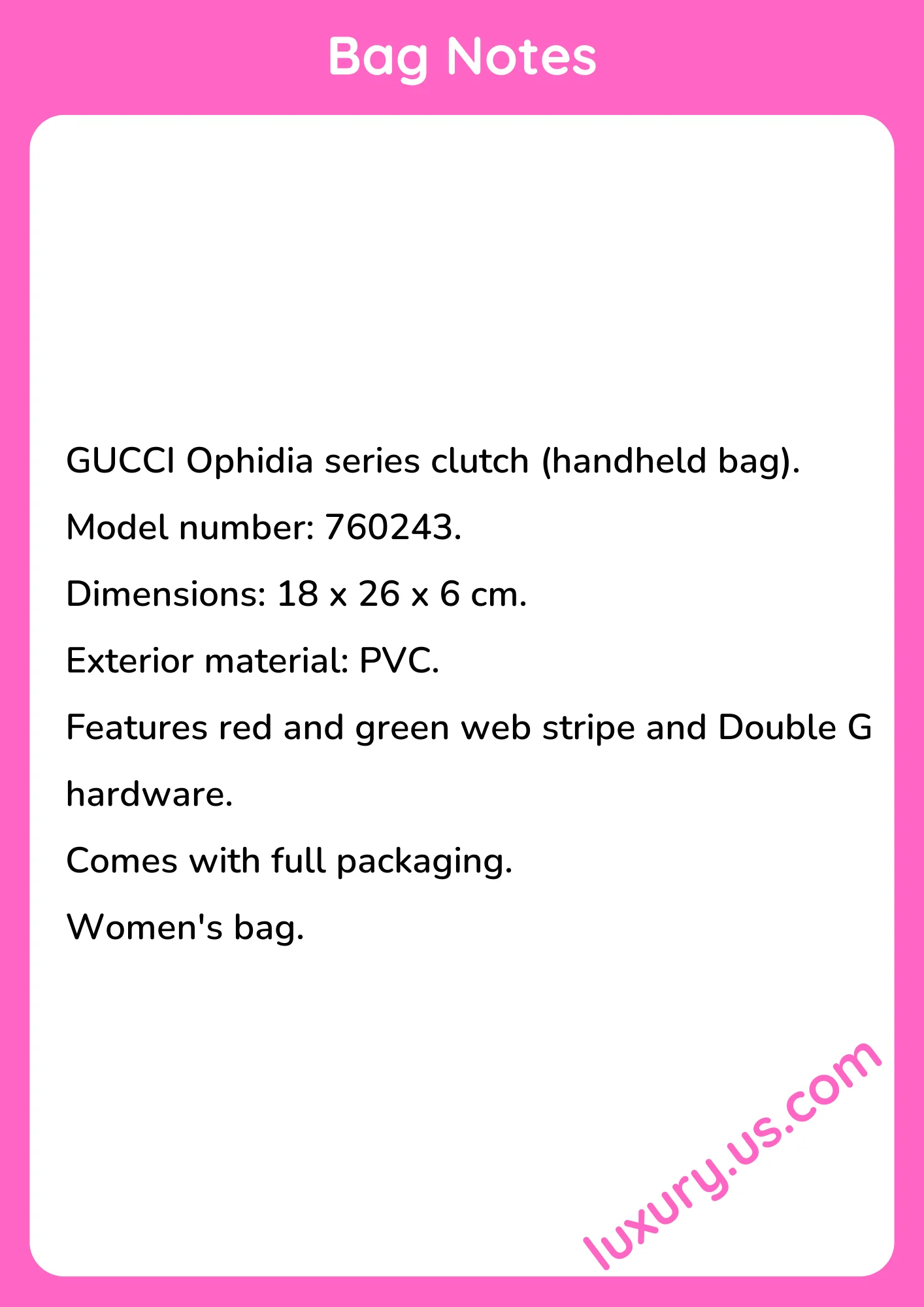 Gucci Ophidia 760243 18x26x6 cm - short_description_image1