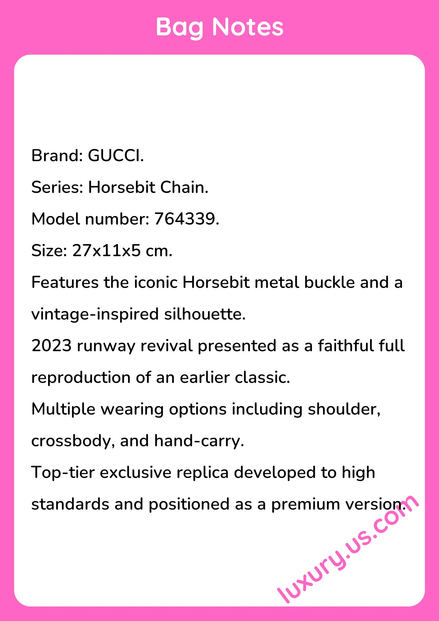 Gucci Horsebit Chain 764339 27x11x5 cm - short_description_image1