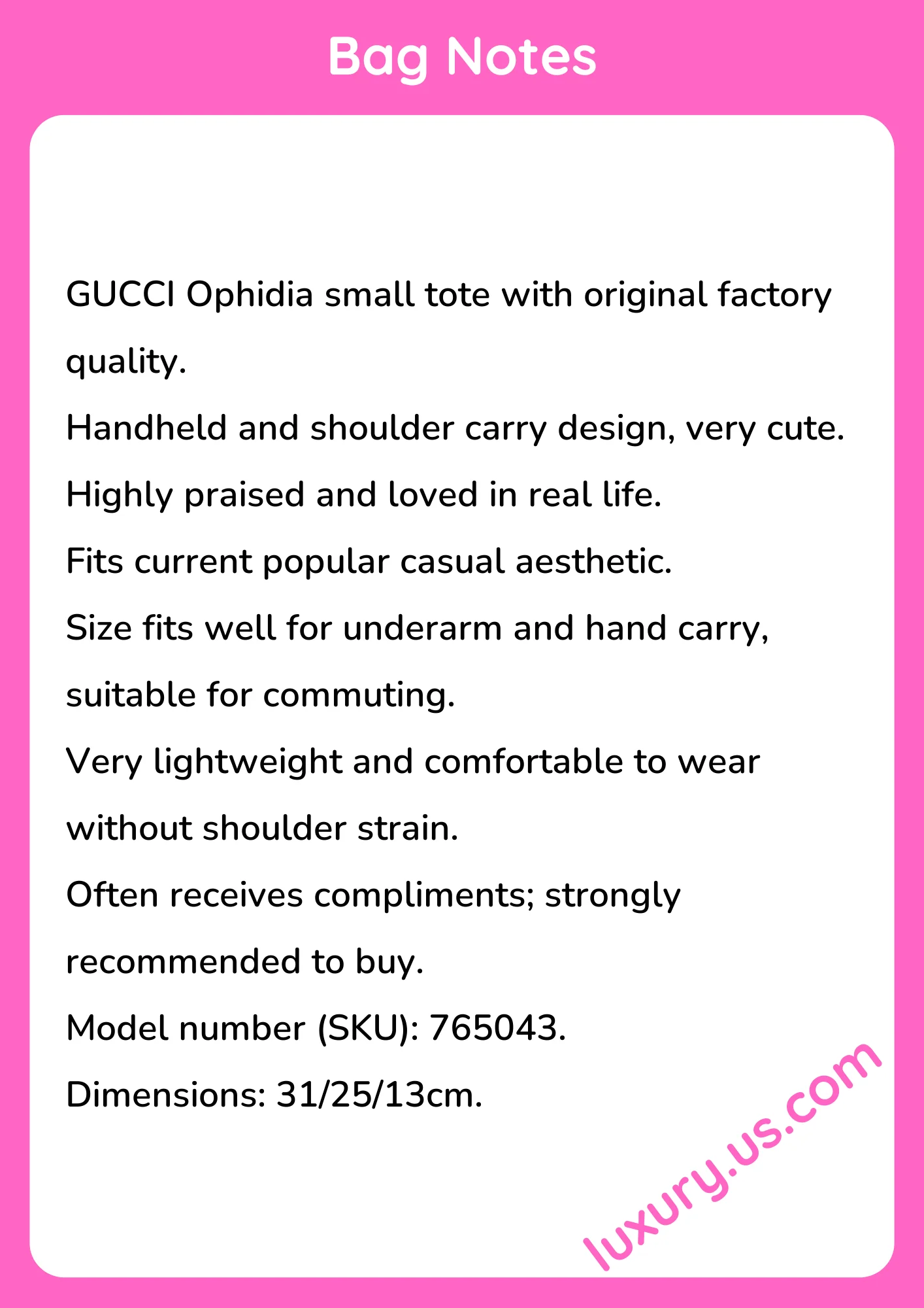 Gucci Ophidia Small Tote 31/25/13cm - short_description_image1