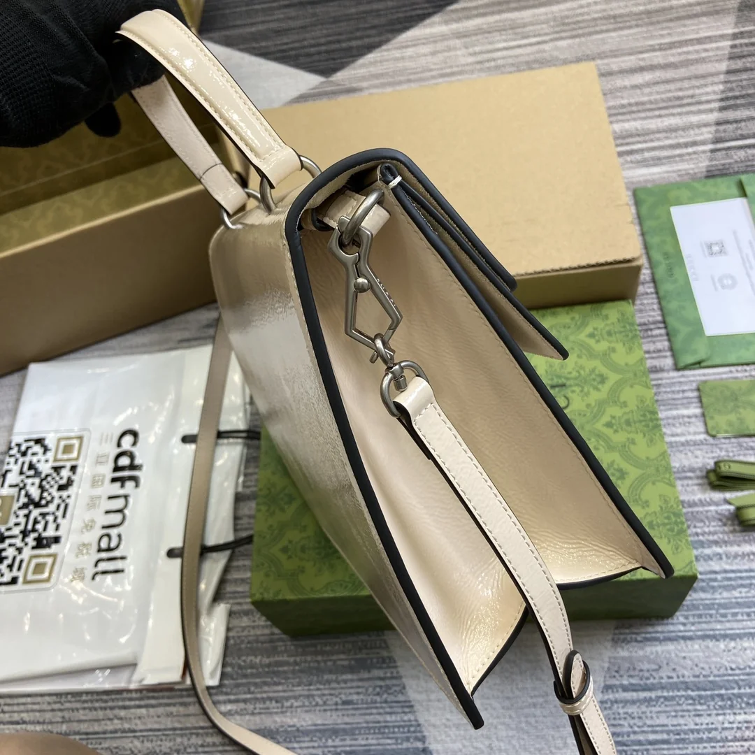 Gucci Dionysus 797 White Patent Leather 10.5cm 29x20x10.5 cm Gucci Dionysus 797 White Patent Leather 10.5cm 29x20x10.5 cm - image4