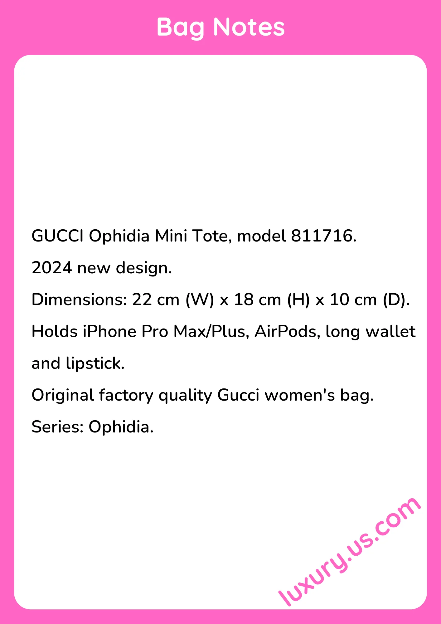 Gucci Ophidia Mini Tote 811716 22 x 18 x 10 cm - short_description_image1