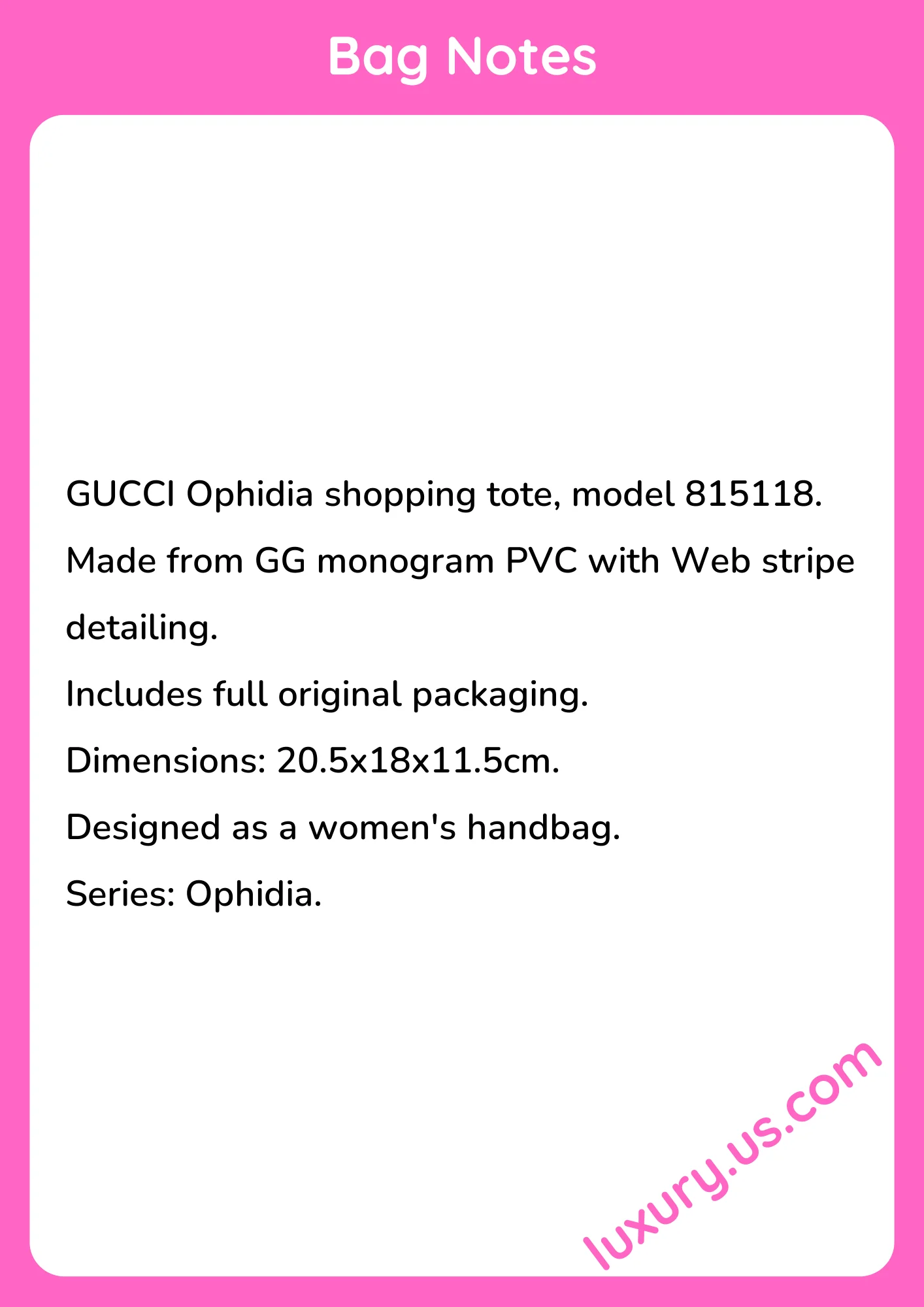 Gucci Ophidia Shopping Tote 815118 20.5x18x11.5cm - short_description_image1