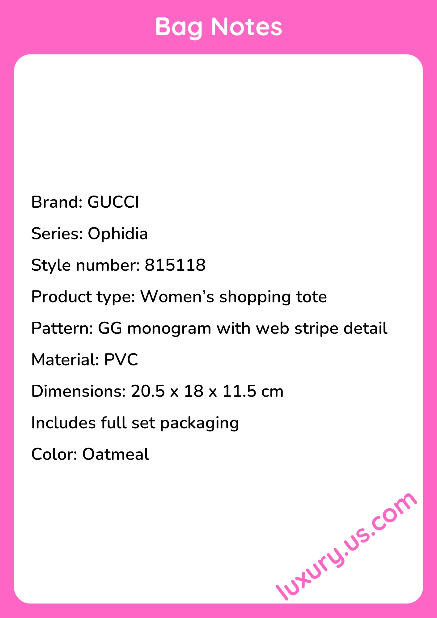 Gucci Ophidia 815118 20.5x18x11.5 cm - short_description_image1
