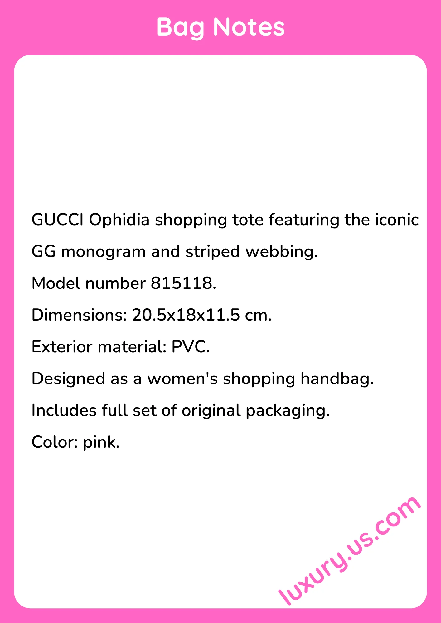Gucci Ophidia Shopping Tote 815118 20.5x18x11.5 cm - short_description_image1