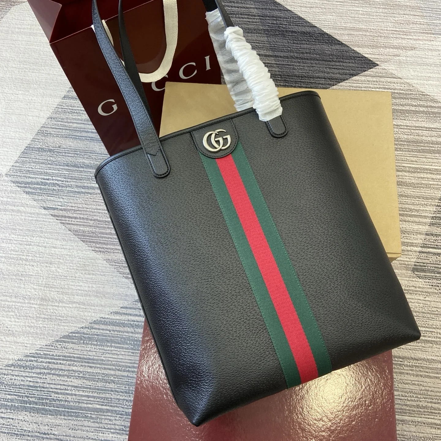 Gucci Ophidia GG Coated Canvas Double G Tote 30cm x 36cm x 12.5cm - image1