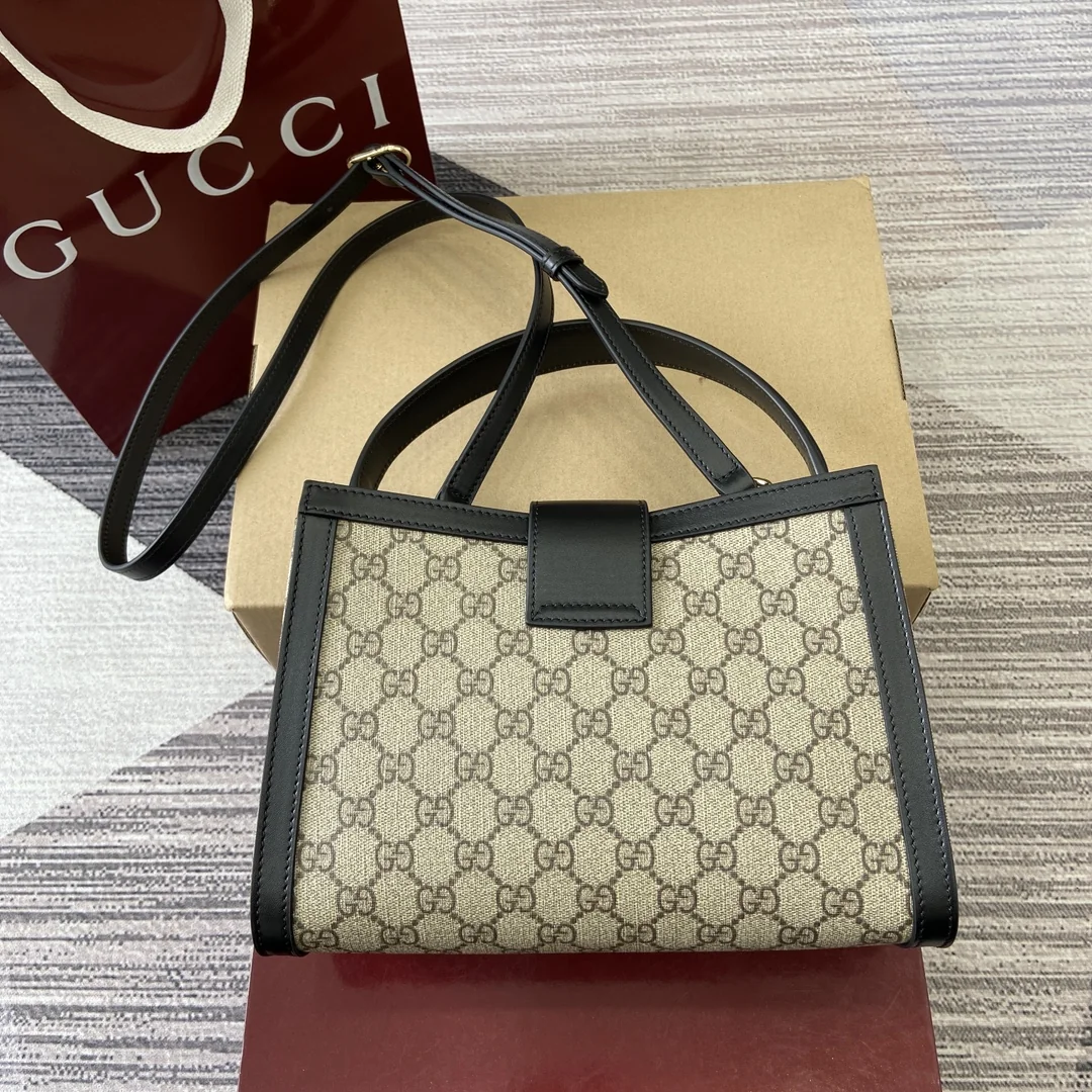 Gucci Padlock top handle bag with web stripe trim 25.5cm x 17.5cm x 10cm - image3