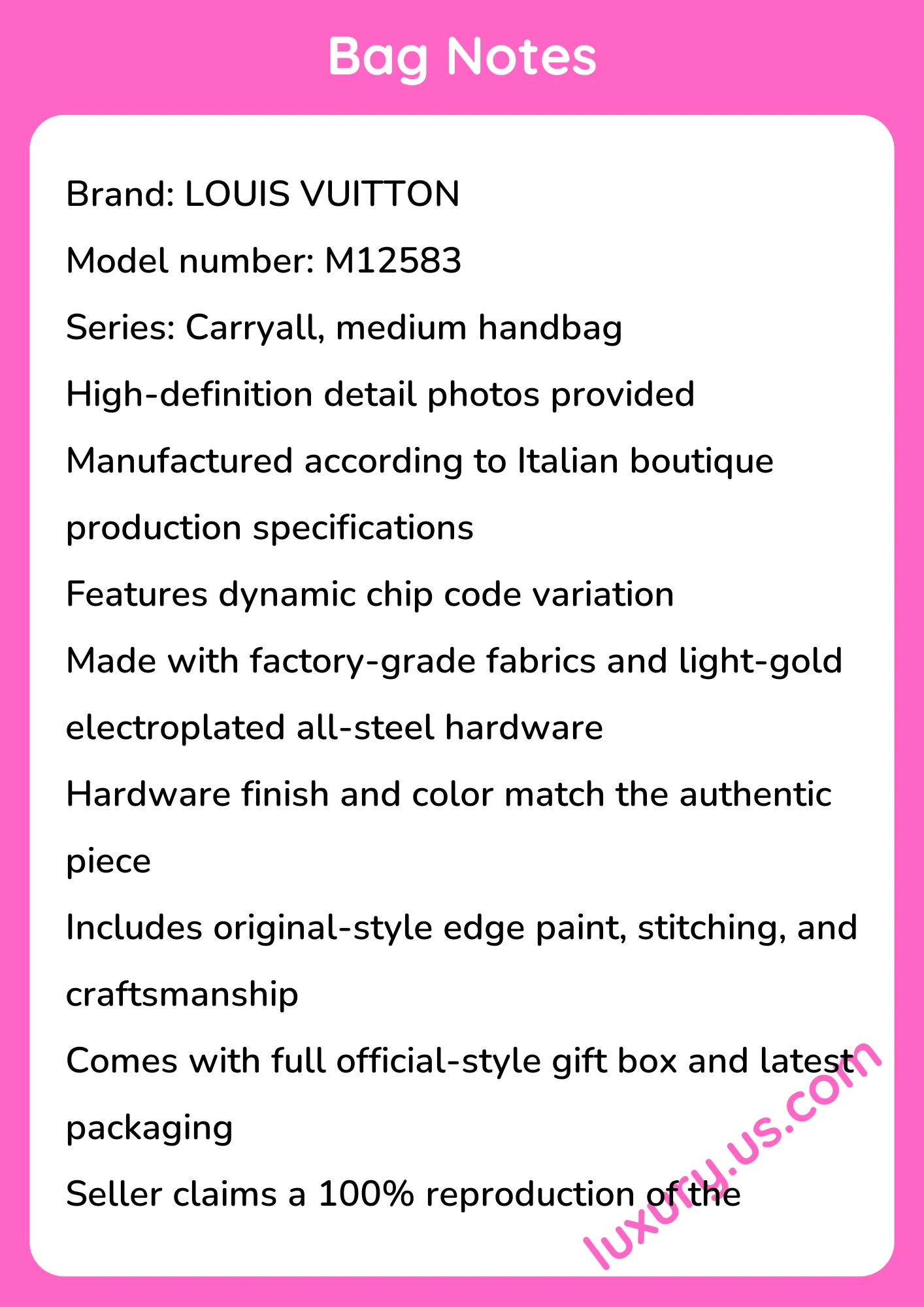 Louisvuitton Carryall M12583 Handbag Medium - short_description_image1