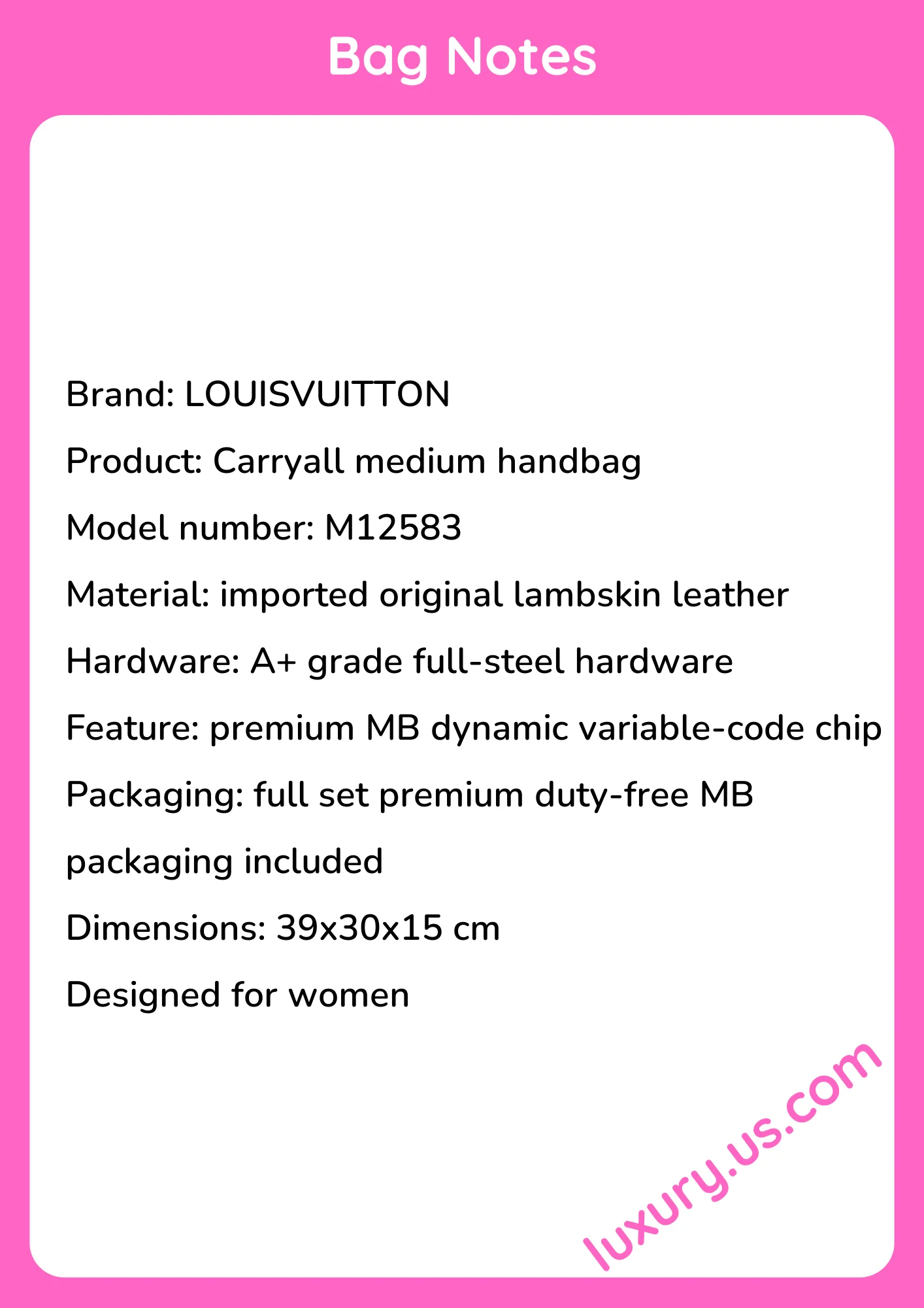 Louisvuitton Carryall M12583 39x30x15 cm - short_description_image1