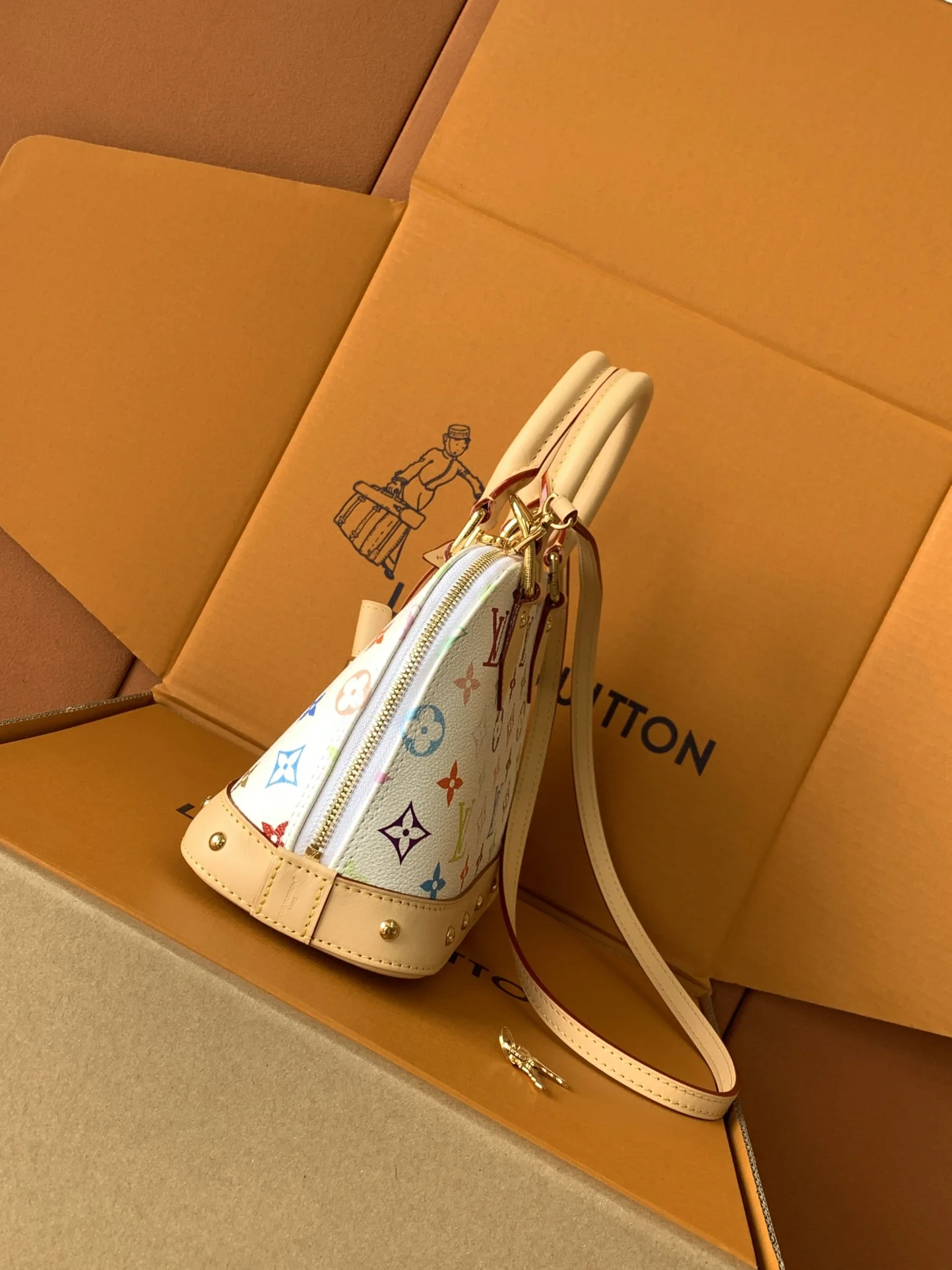 Louis Vuitton Speedy M13078 White 23.5cm 17.5x11.5x23.5 cm - image2