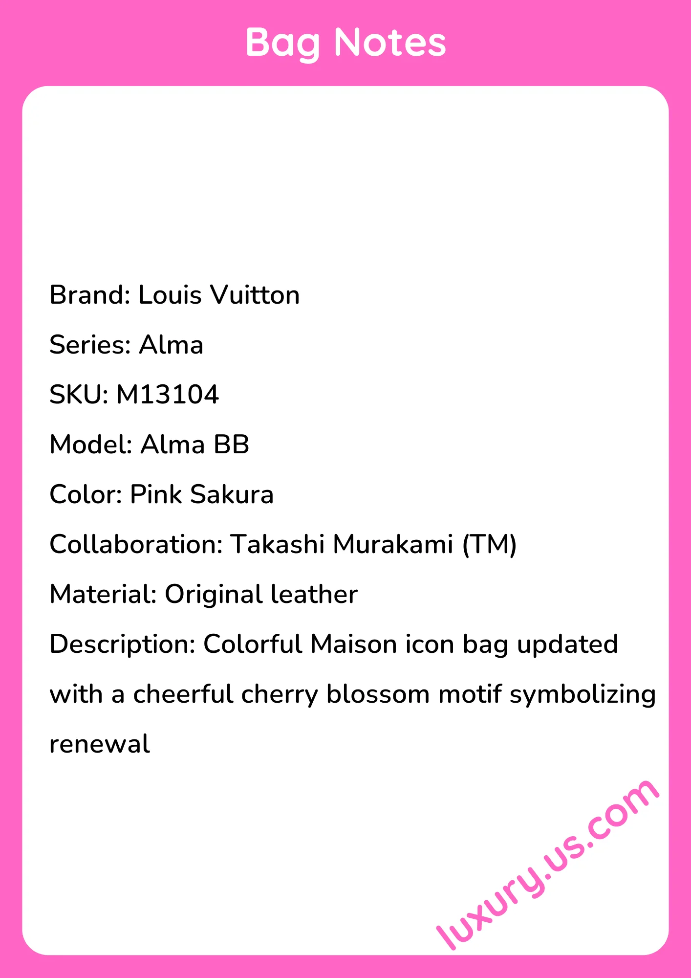 Louis Vuitton Alma M13104 Pink - short_description_image1