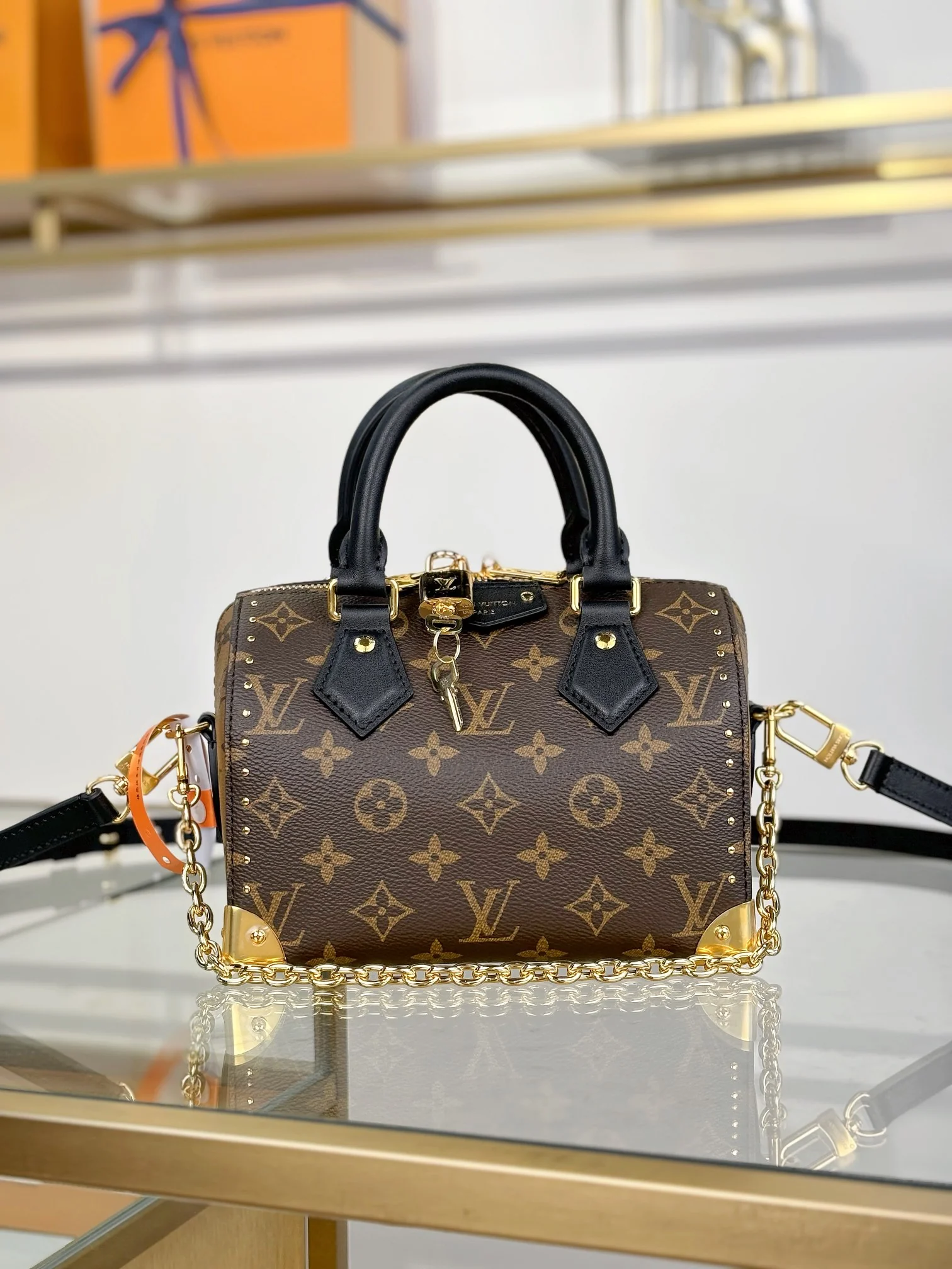Louisvuitton Speedy Trunk Handbag M13146 20.5x13.5x11 cm - description_image1