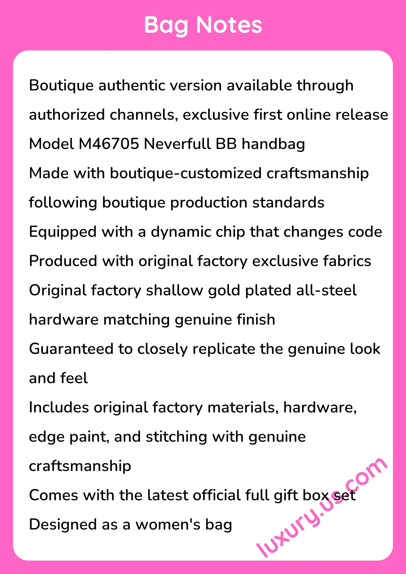 Louisvuitton Neverfull Handbag M46705 Louisvuitton Neverfull Handbag M46705 - short_description_image1