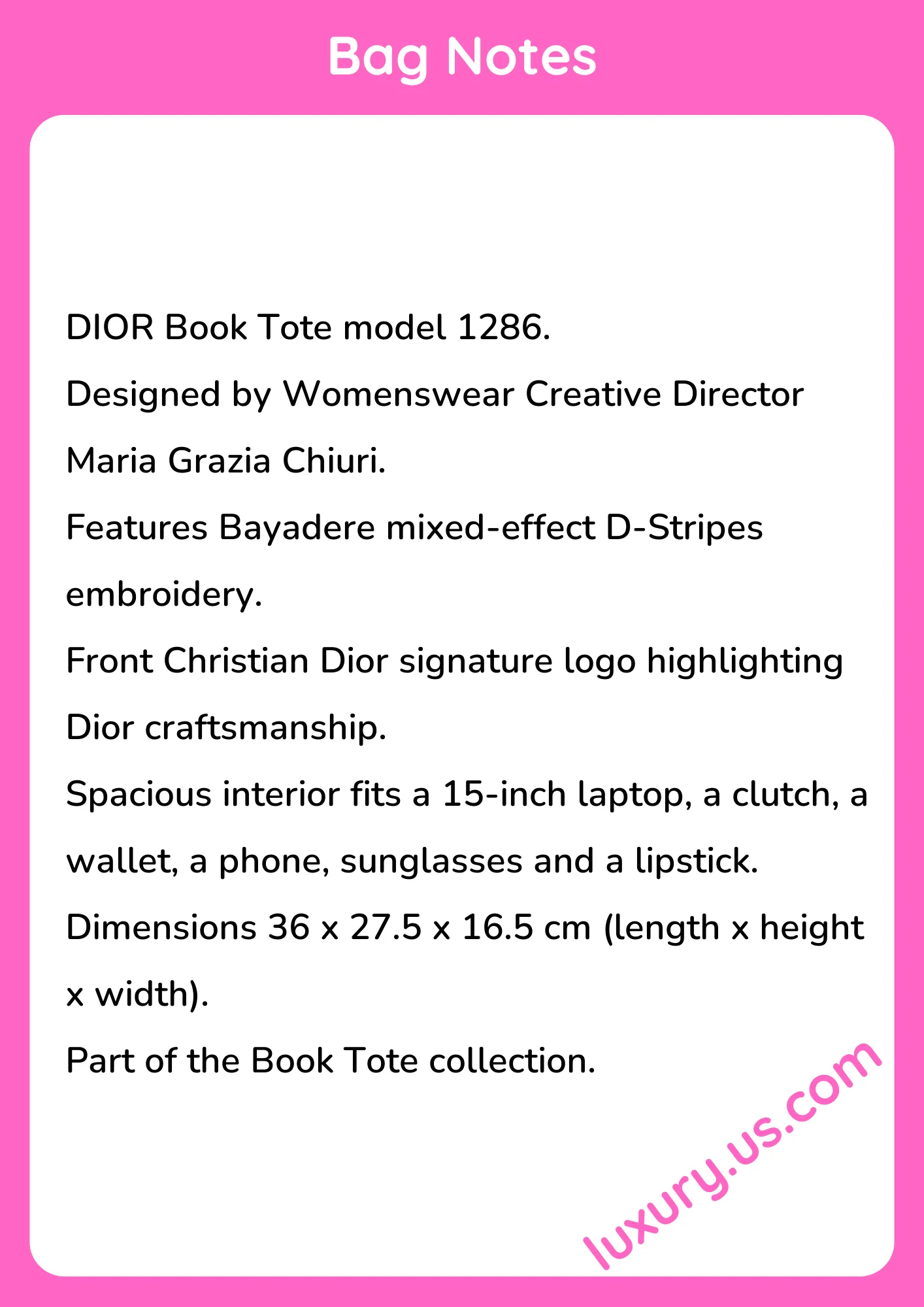 Dior Book Tote 1286 36 x 27.5 x 16.5 cm - short_description_image1