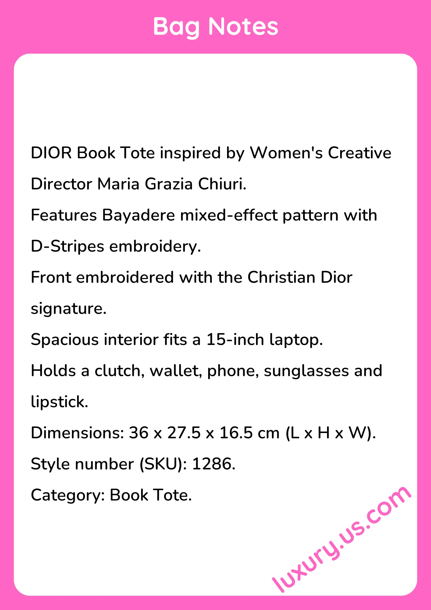 Dior Book Tote 1286 36 x 27.5 x 16.5 cm - short_description_image1