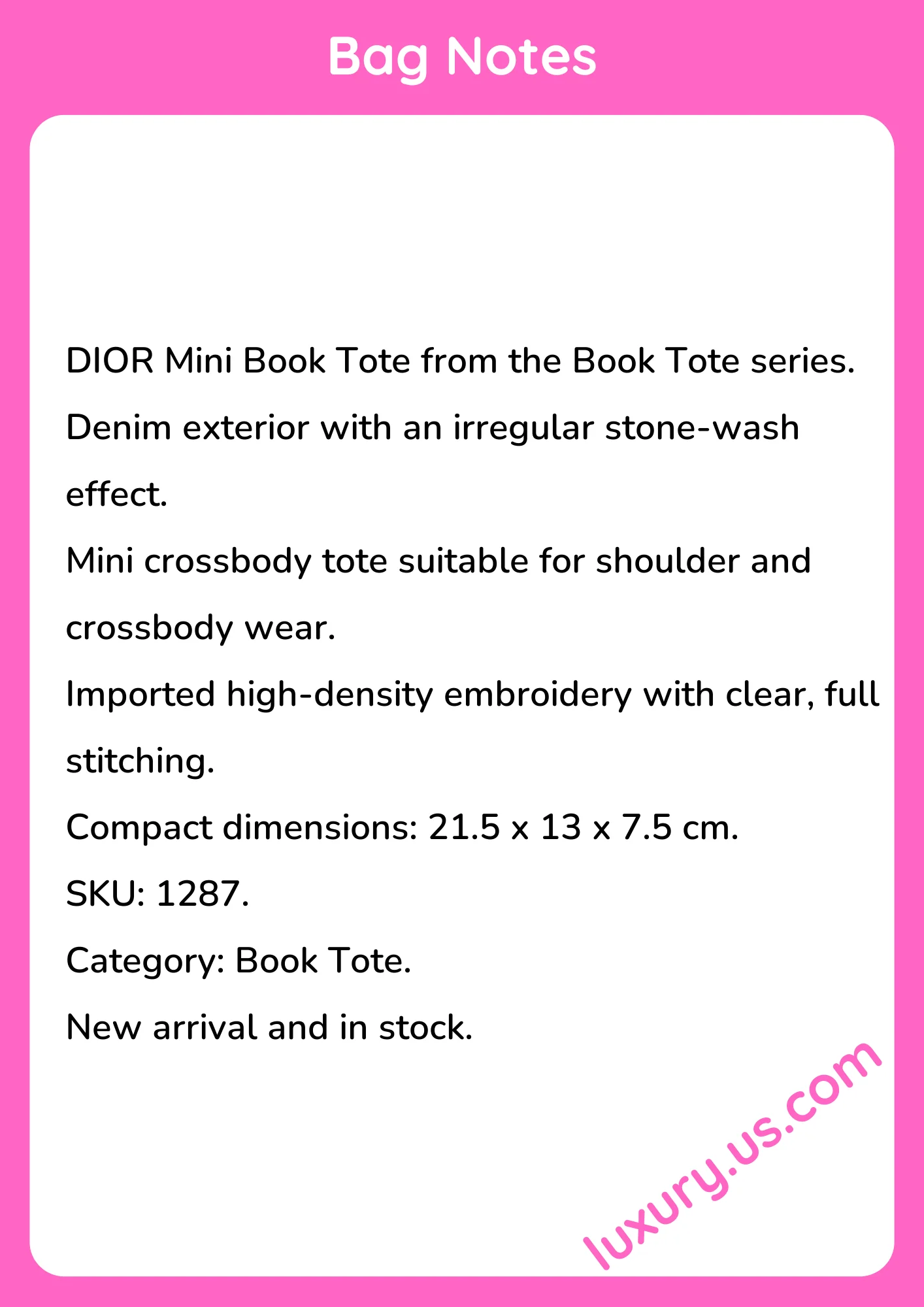 Dior Mini Book Tote 21.5x13x7.5 cm - short_description_image1