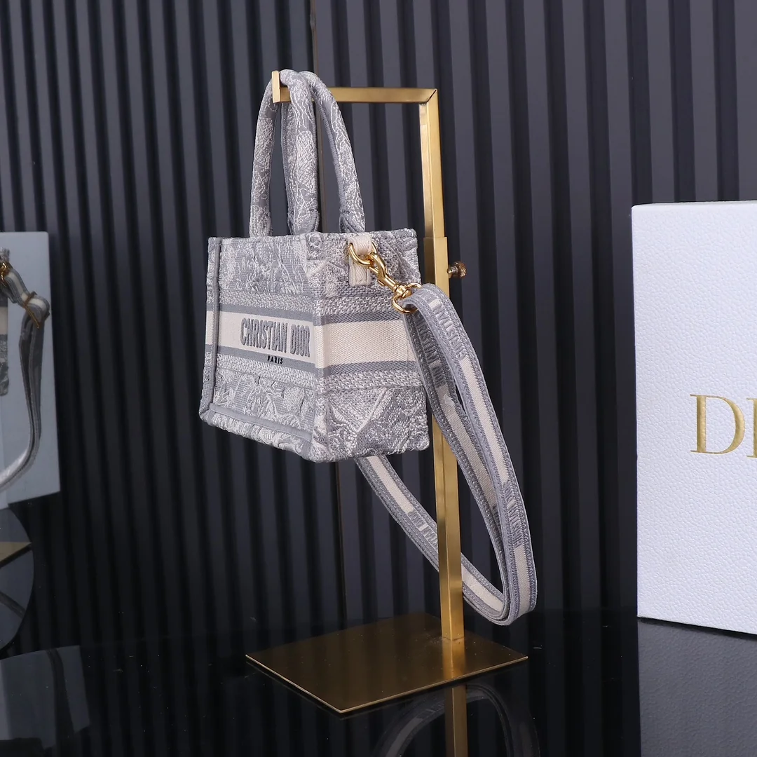 Dior Mini Book Tote Bag with Removable Adjustable Strap 21.5 x 13 x 7.5 cm - description_image2