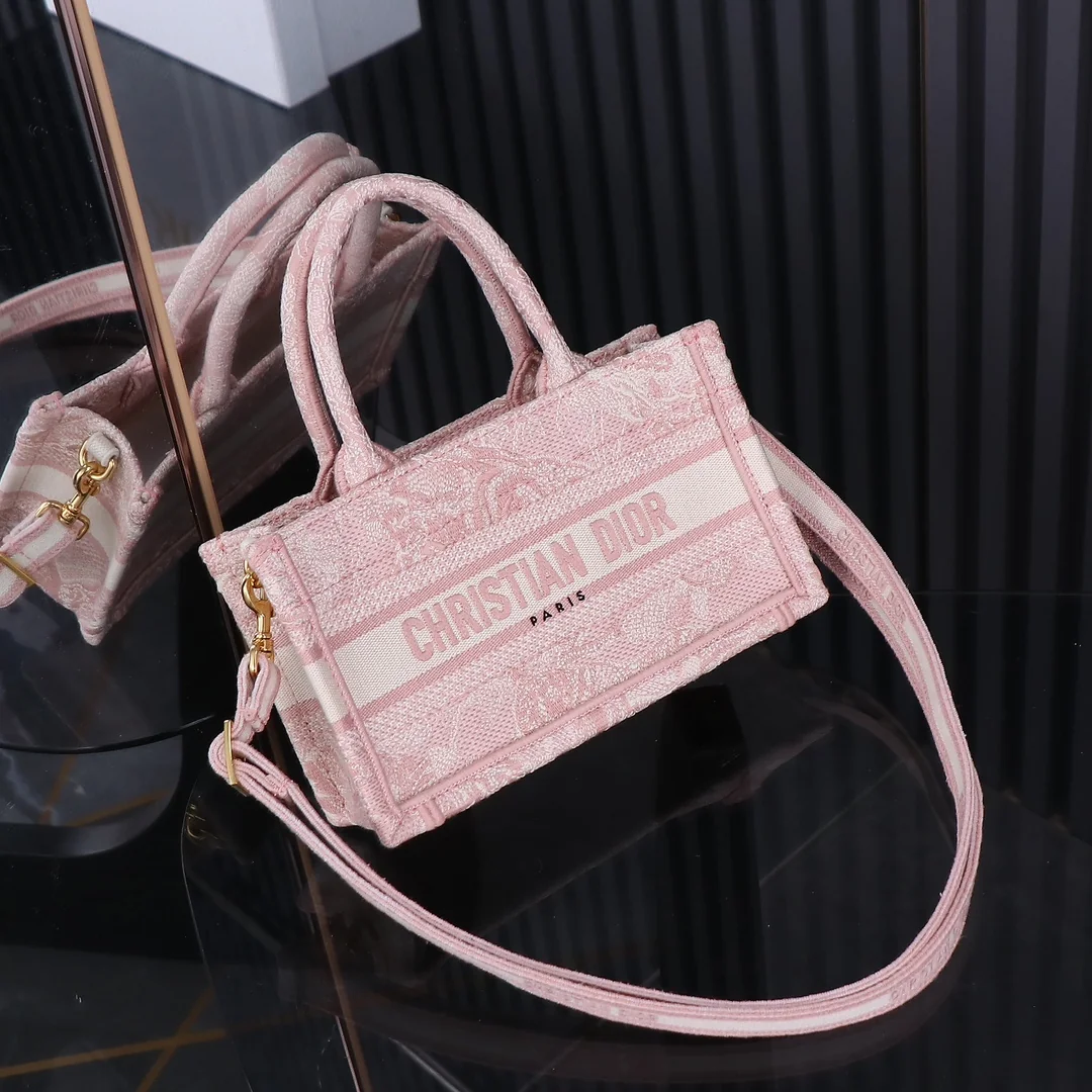 Dior Mini Book Tote Handbag with Removable Adjustable Shoulder Strap 21.5 x 13 x 7.5 cm - description_image7