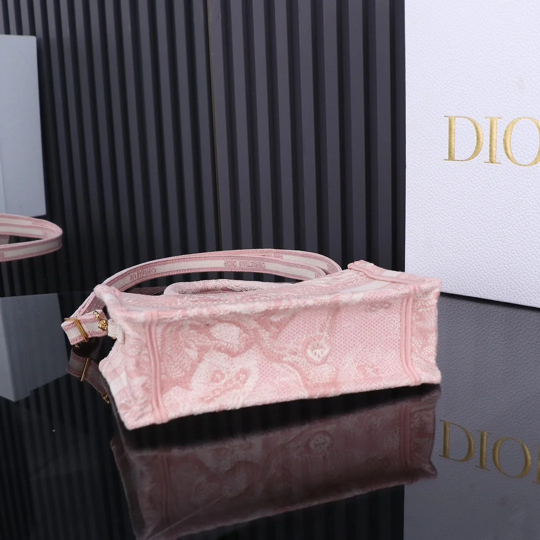 Dior Mini Book Tote Handbag with Removable Adjustable Shoulder Strap 21.5 x 13 x 7.5 cm - description_image9