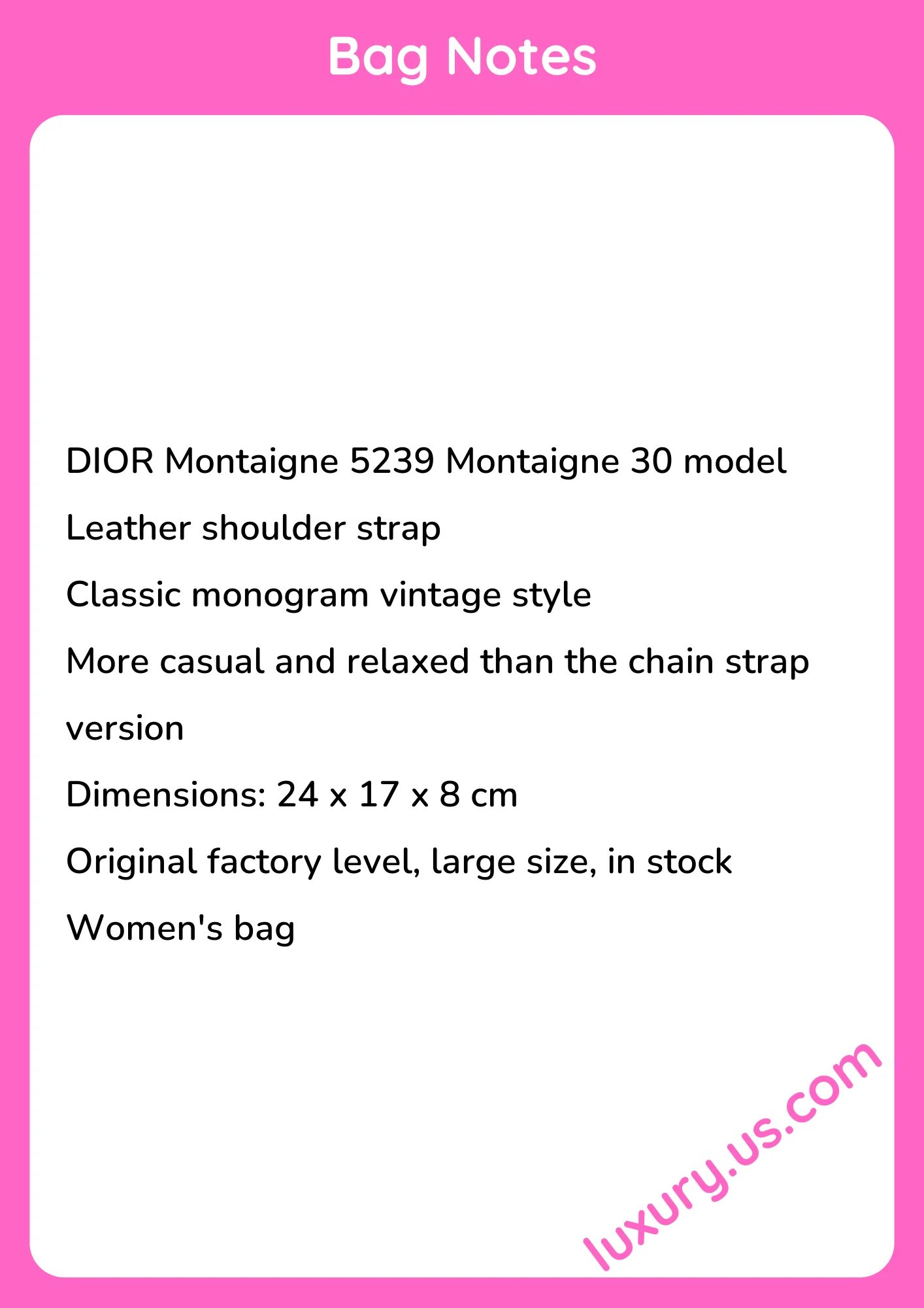 Dior Montaigne 5239 24x17x8 cm - short_description_image1