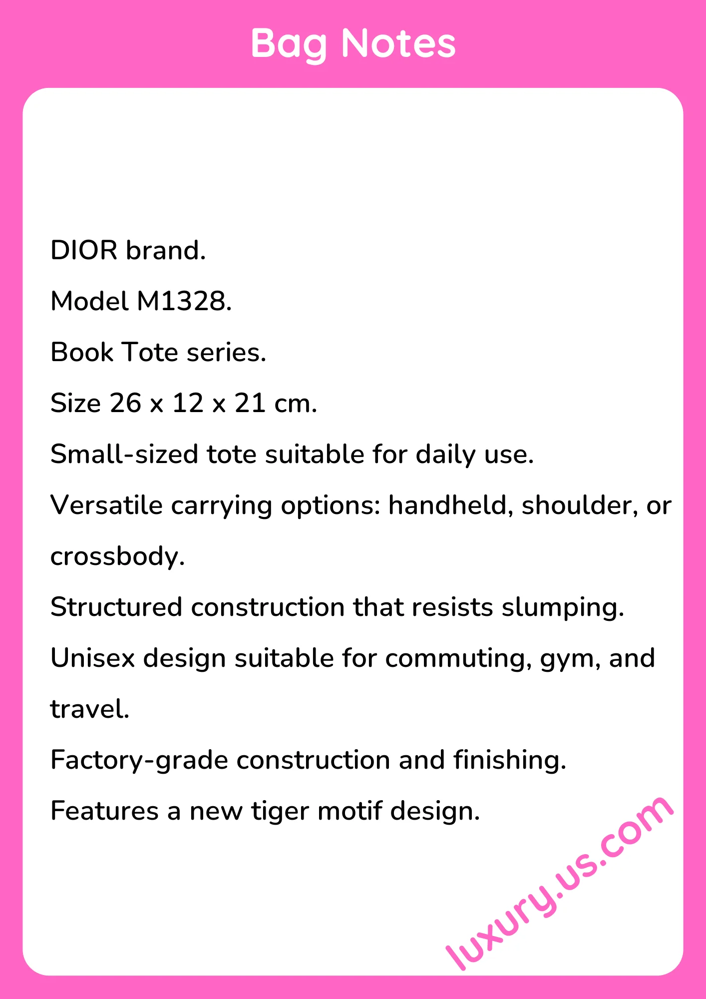 Dior Book Tote M1328 26x12x21 cm - short_description_image1