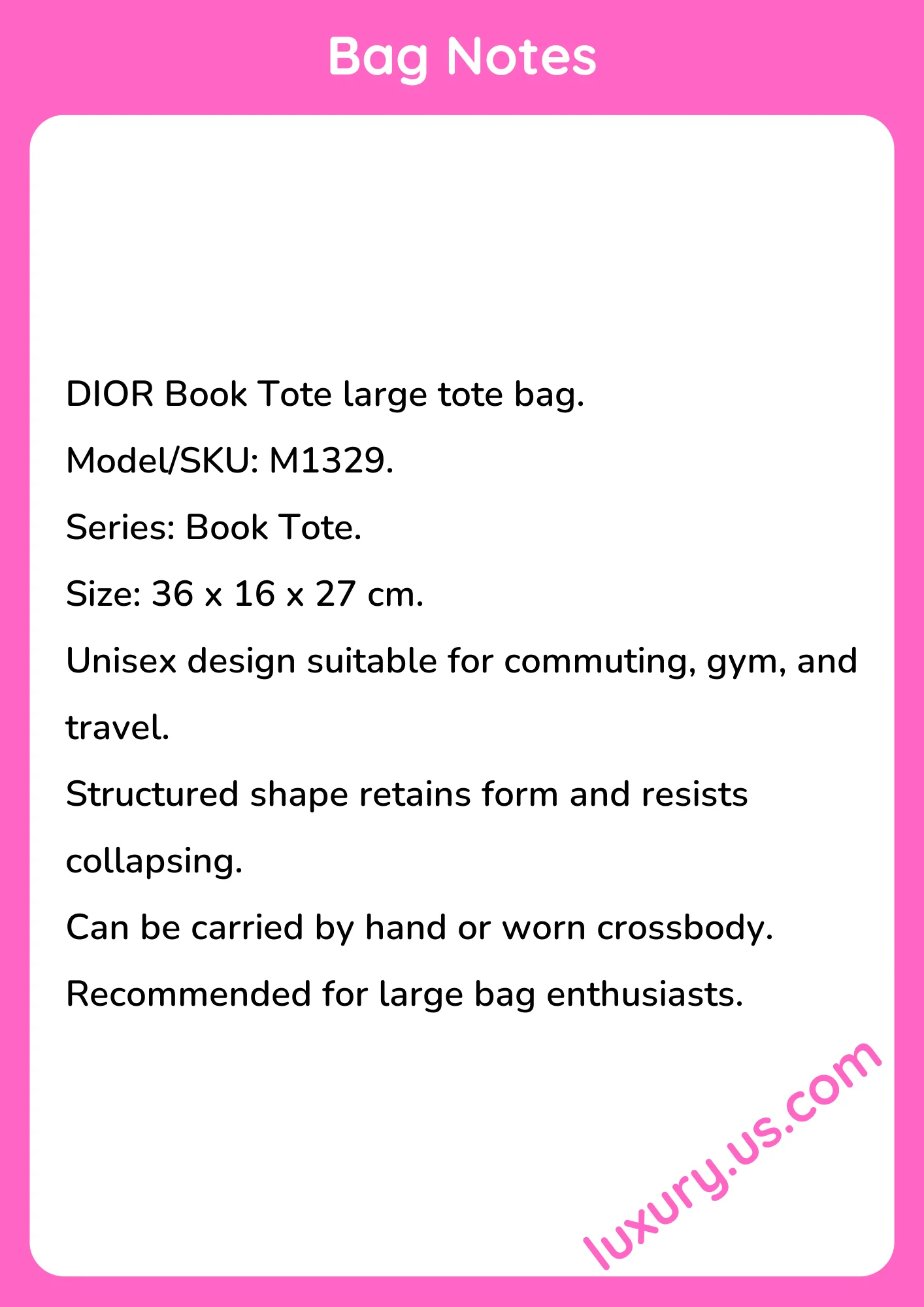 Dior Book Tote M1329 36x16x27 cm - short_description_image1