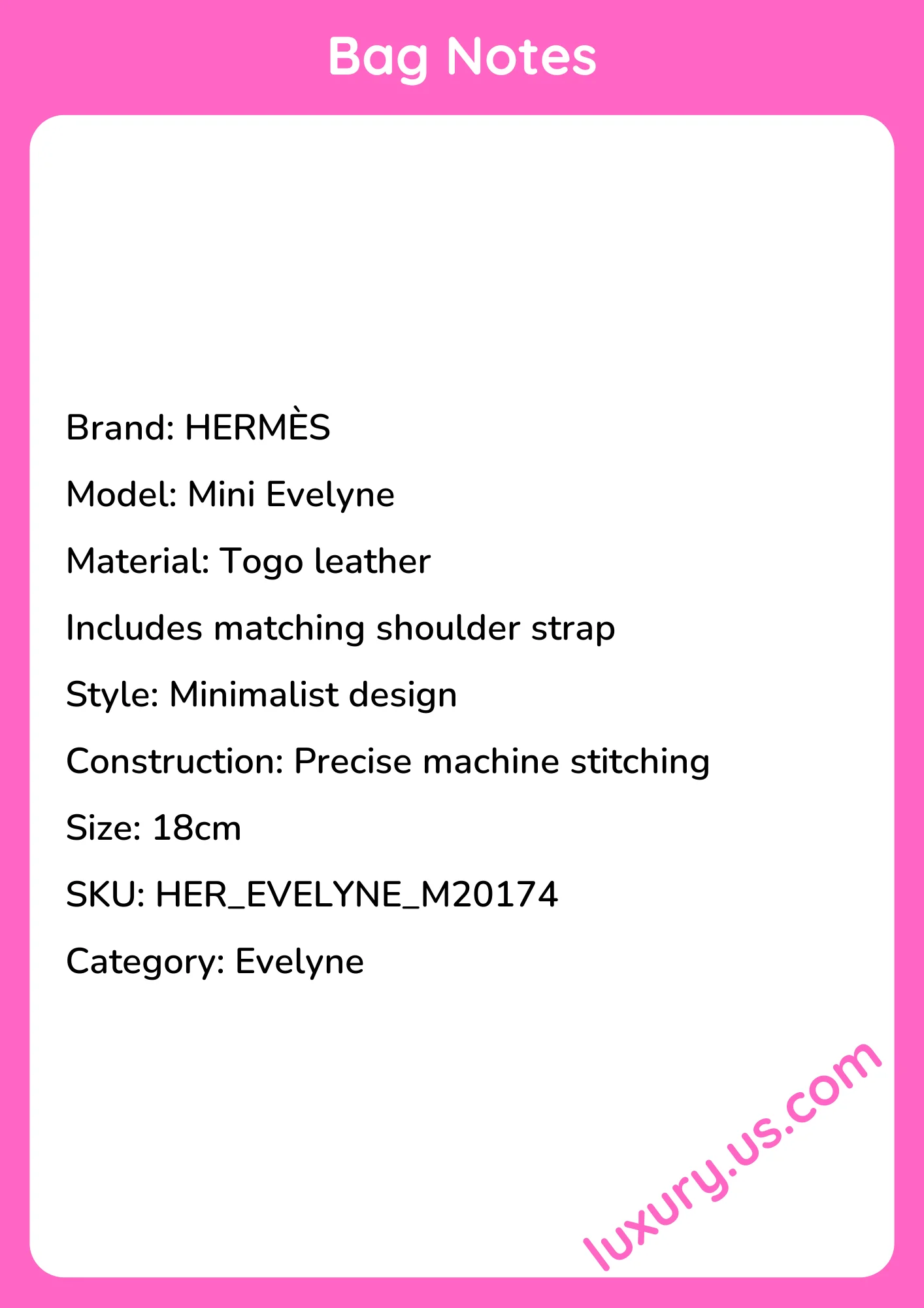 Hermès Mini Evelyne 18cm Hermès Mini Evelyne 18cm - short_description_image1