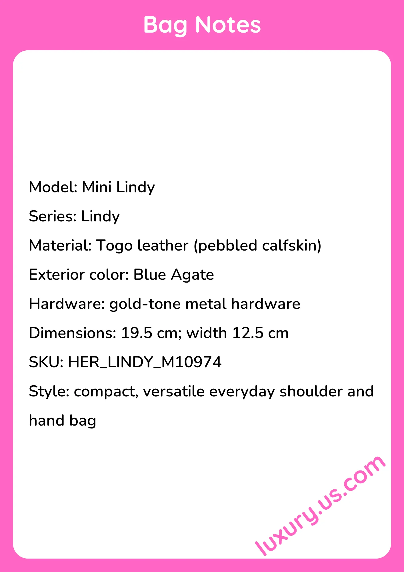 Hermès Mini Lindy Togo Leather 19.5cm - short_description_image1