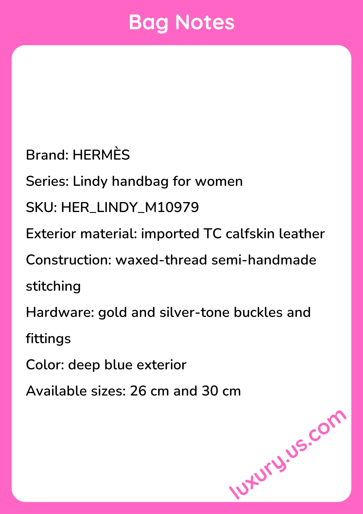 Hermès Lindy 26/30 - short_description_image1