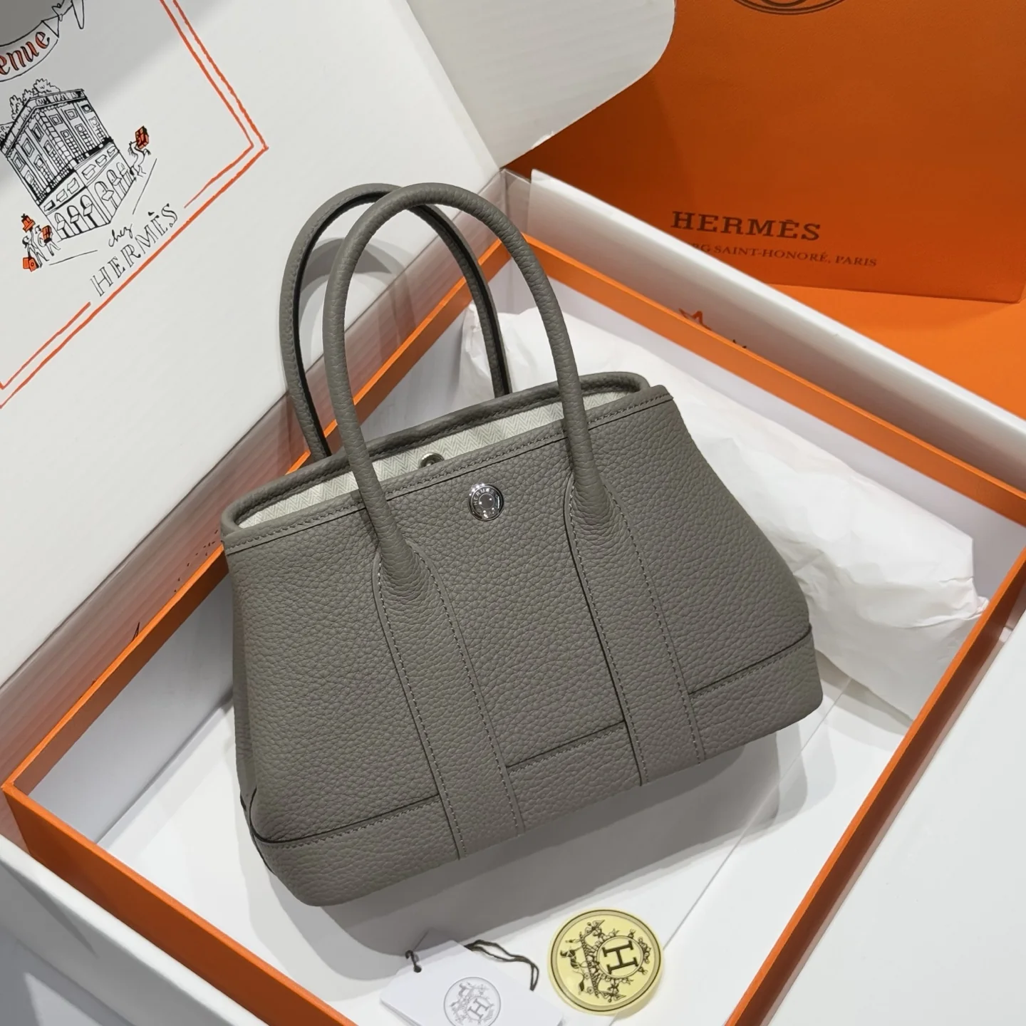 Hermès Garden Party Mini Leather Bag 23cm - description_image1