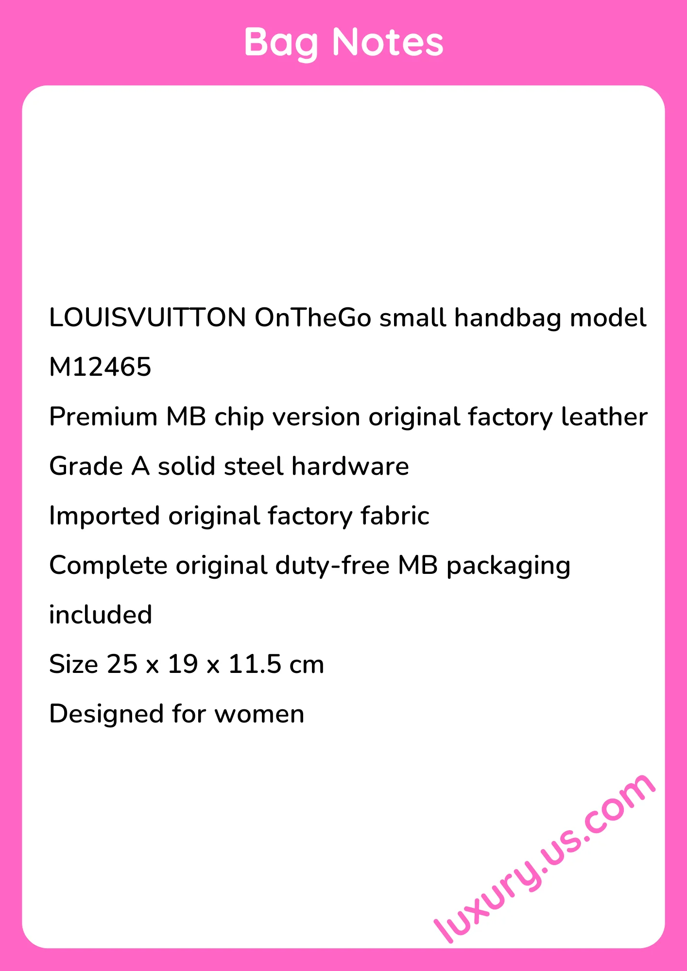 Louisvuitton OnTheGo M12465 25x19x11.5cm - short_description_image1