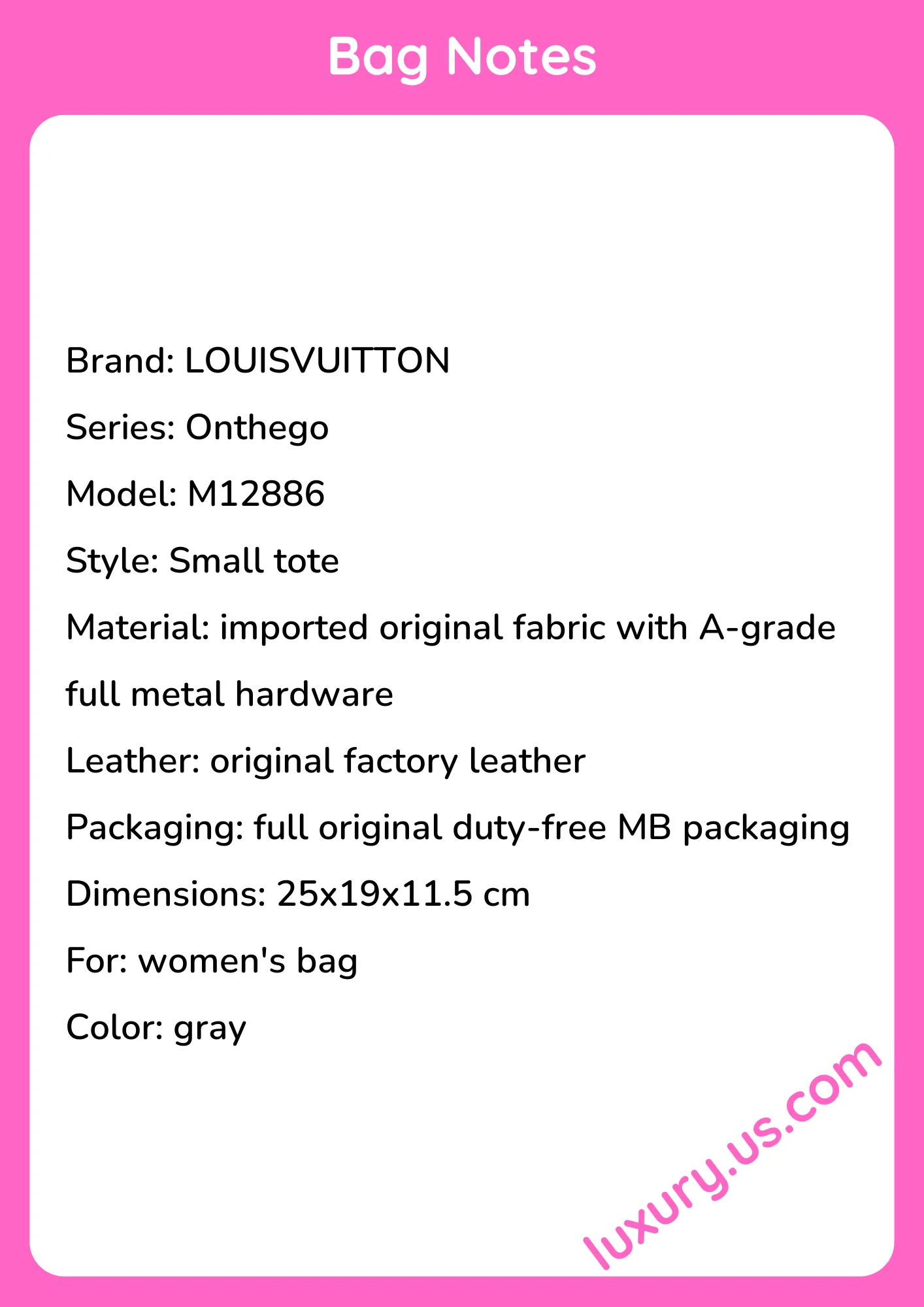 Louisvuitton Onthego Small Tote M12886 25x19x11.5 cm - short_description_image1